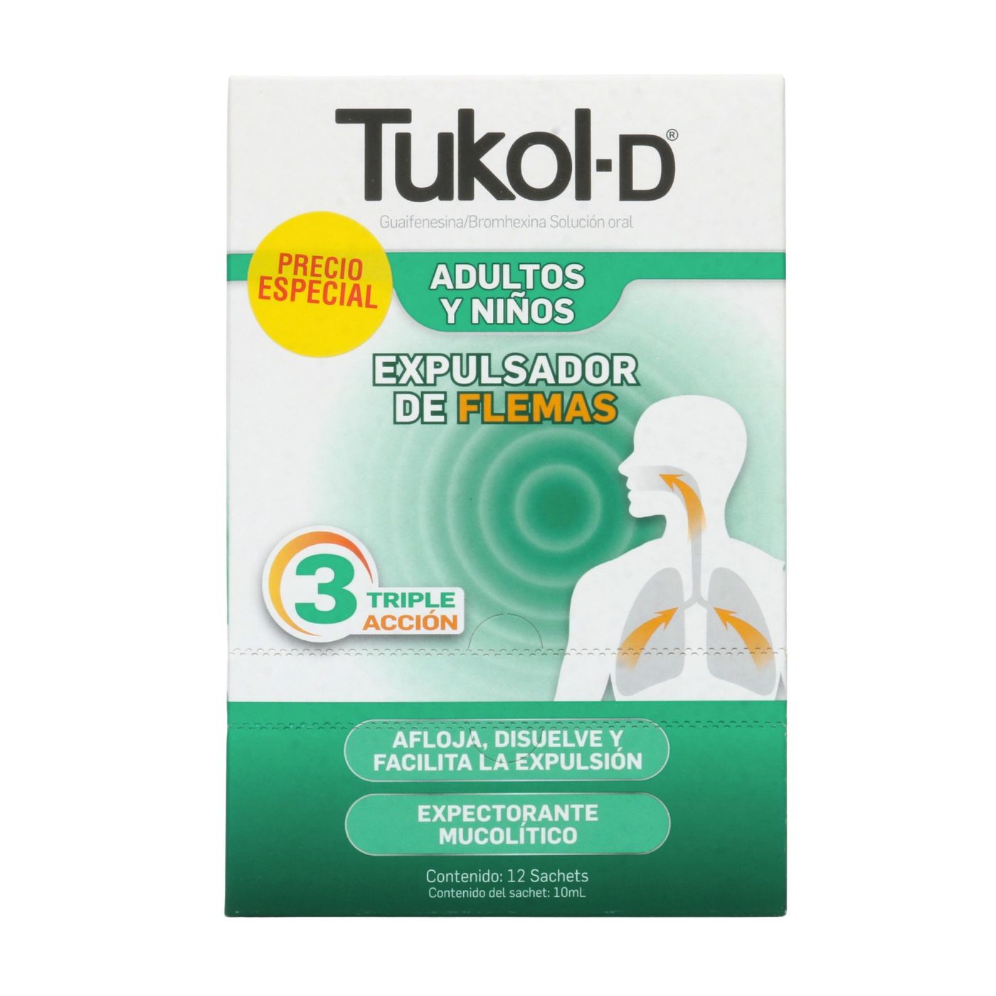 TUKOL D 10 ML 12 SACHETS P.E. (SF)