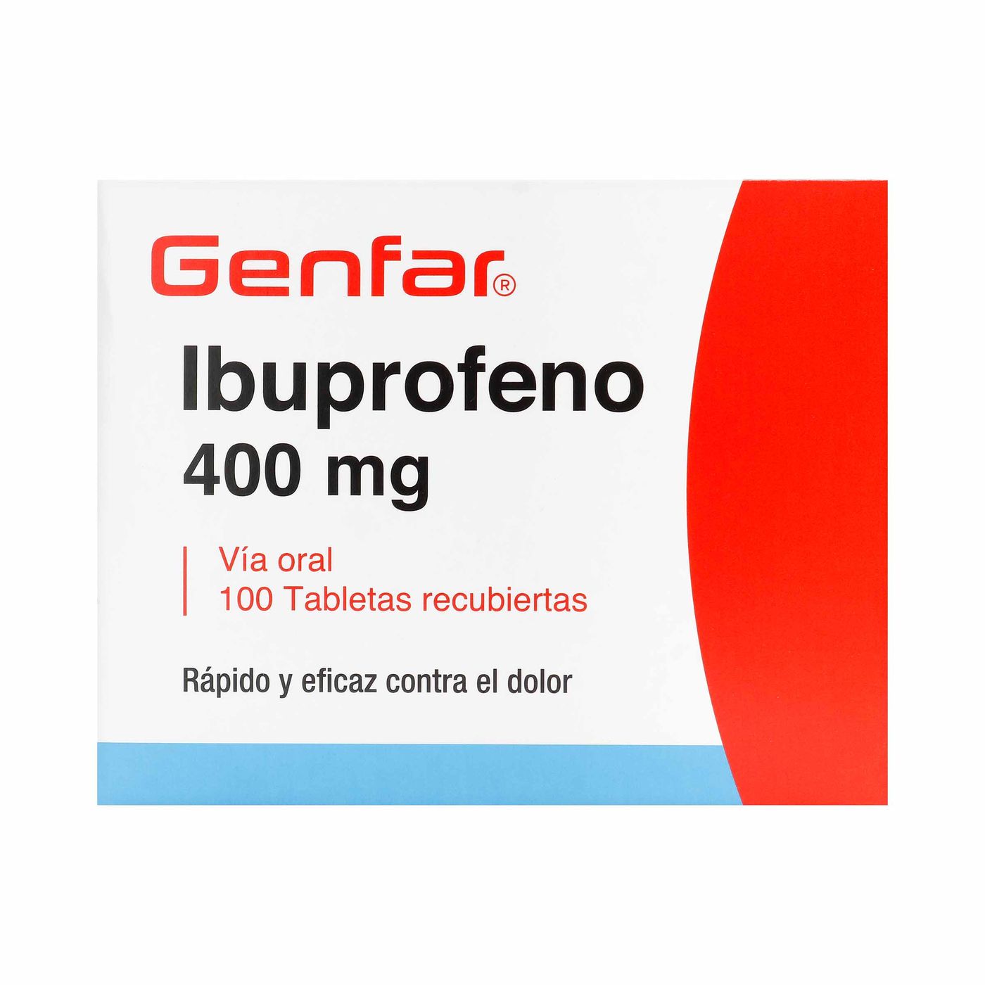 Ibuprofeno 400 Mg Genfar Caja x 100 Tabletas Recubiertas