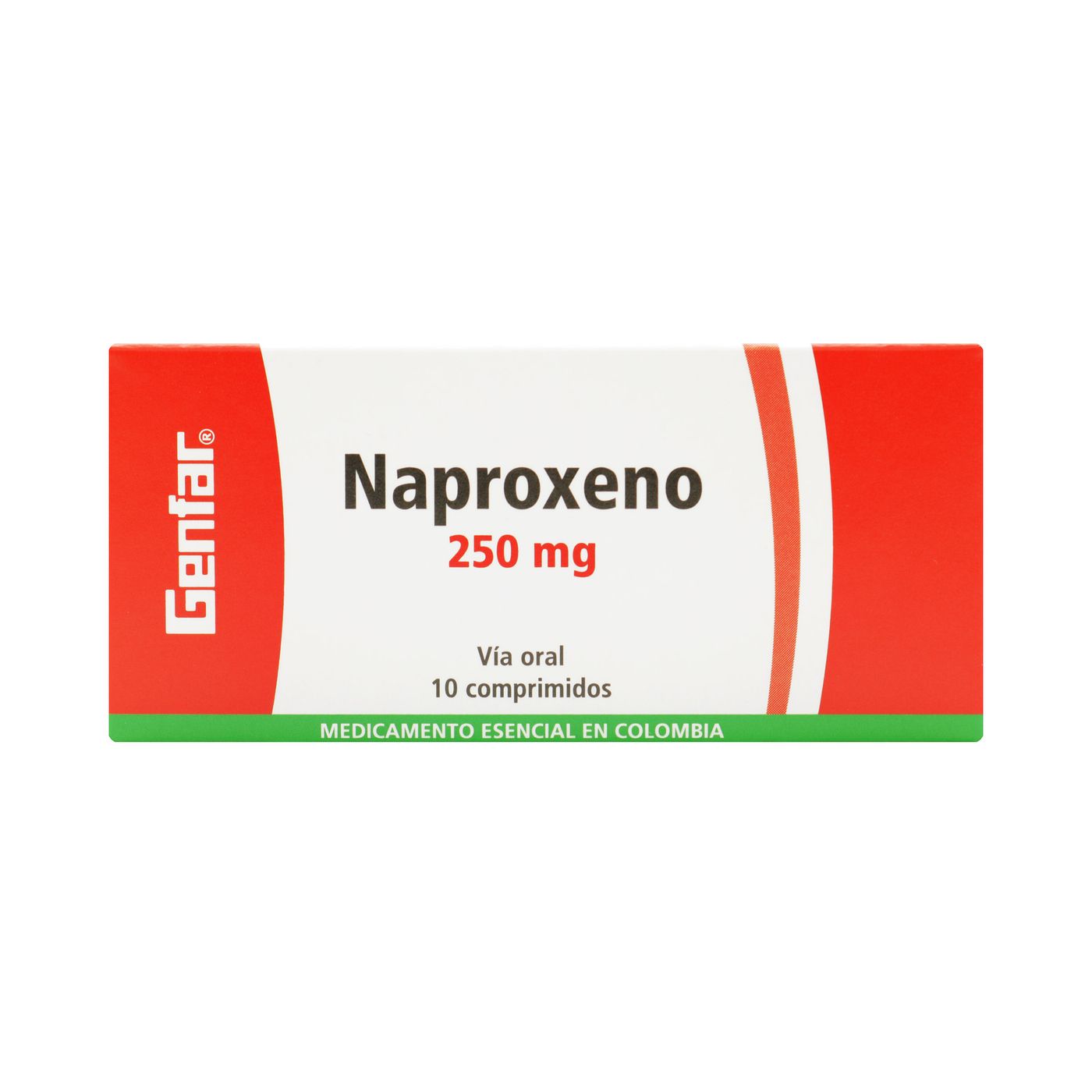 Naproxeno 250 Mg Genfar Caja x 10 Cápsulas