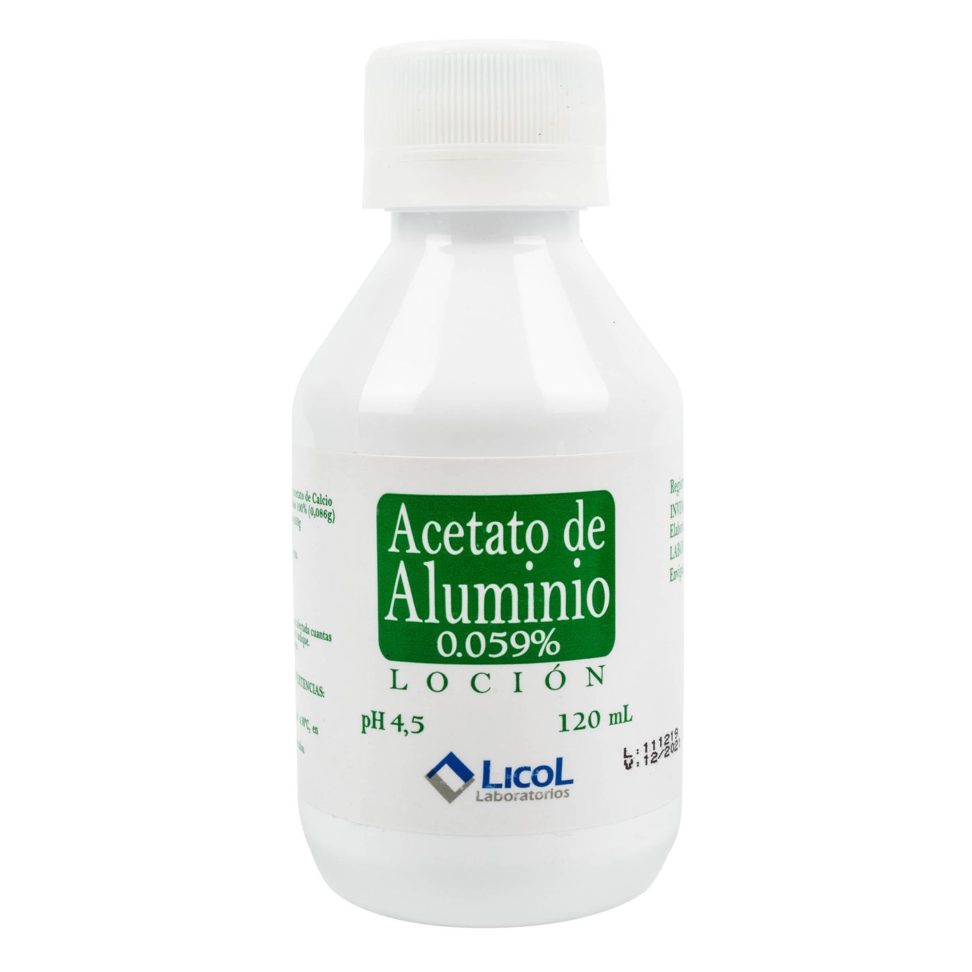 Loción Acetato de Aluminio 0.059% Licol Frasco x 120 mL