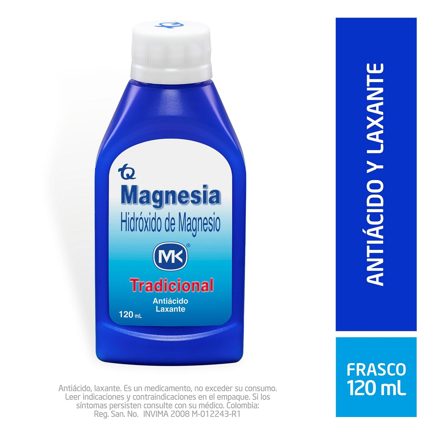 Antiácido Laxante Magnesia MK Tradicional Frasco x 120 mL