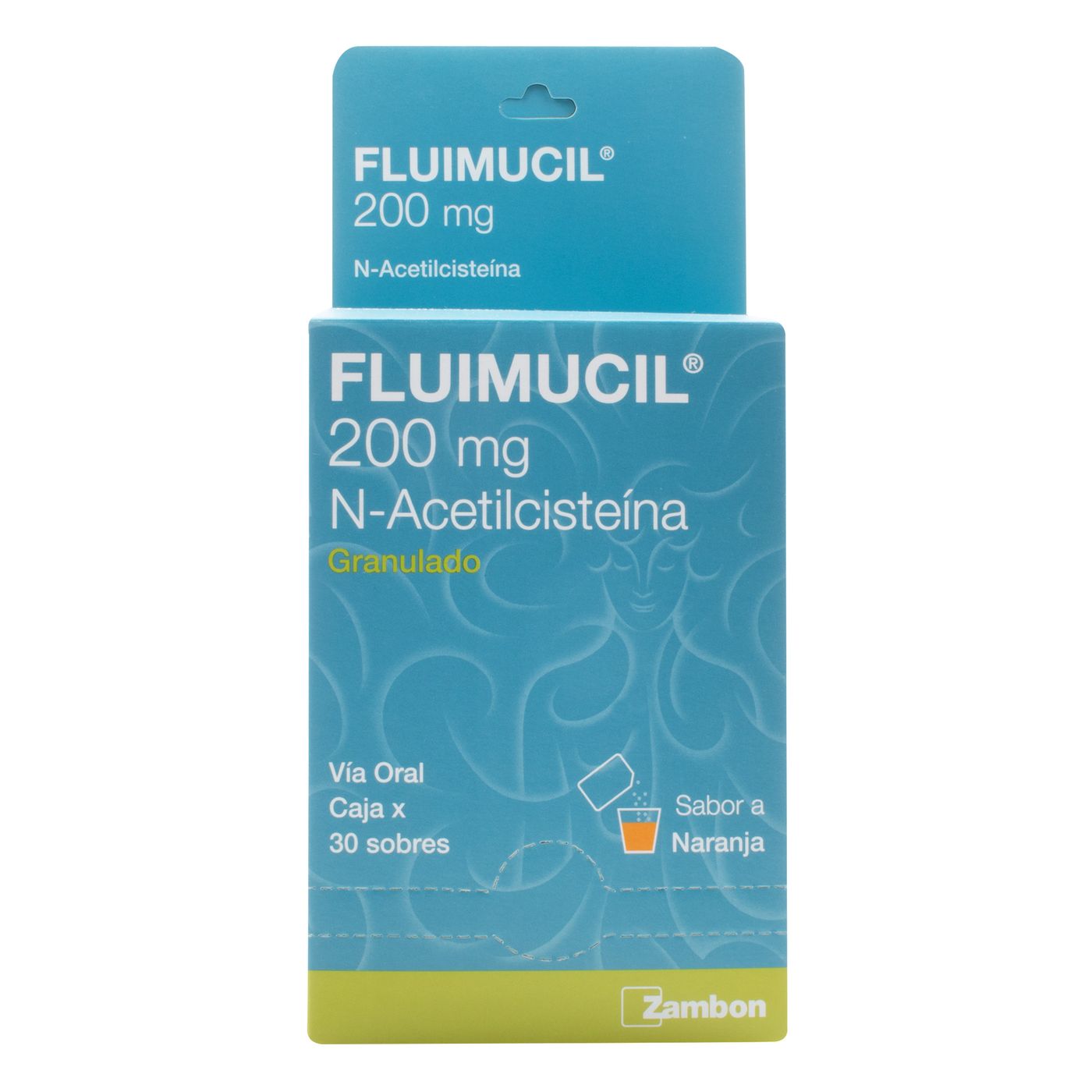 Fluimucil 200 Mg Zambon Naranja Caja X 30 Sobres.