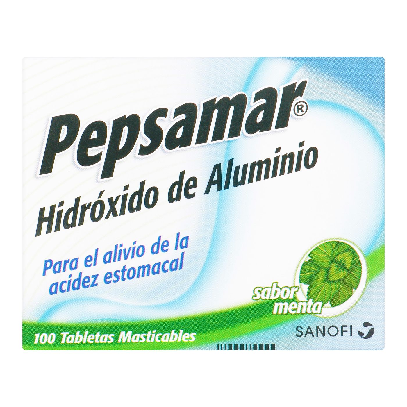 Pepsamar hidroxido de aluminio Sanofi Menta Blíster x 10 Tabletas Masticables