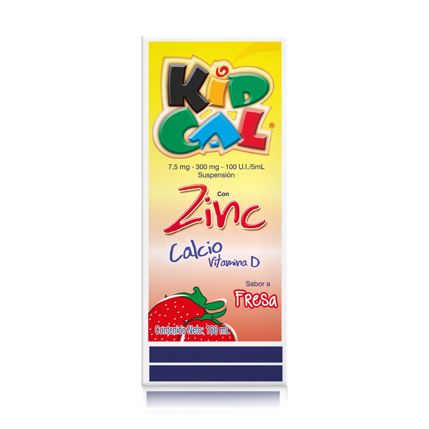 Suspensión Kidcal 7.5 mg/300 mg Fresa Frasco X 180mL
