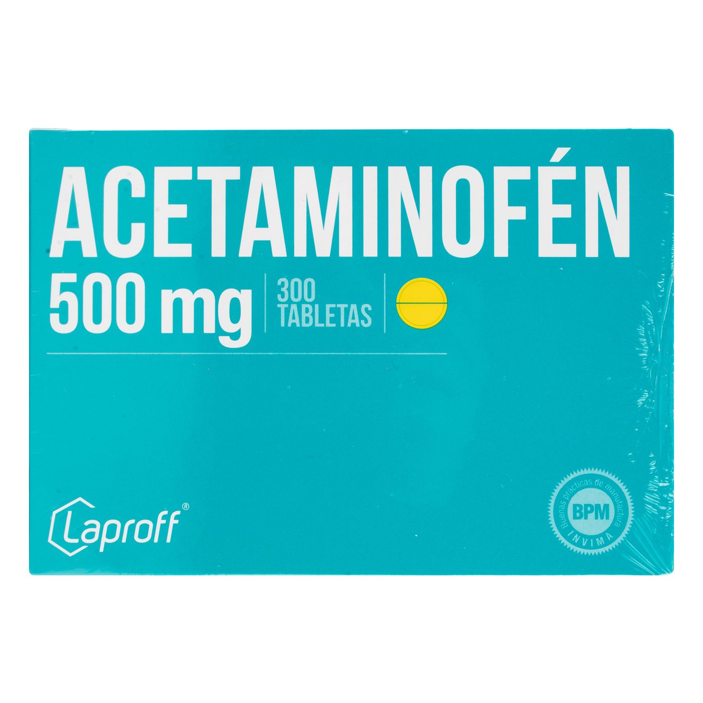 Acetaminofén 500 Mg Laproff Caja X 300 Tabletas.