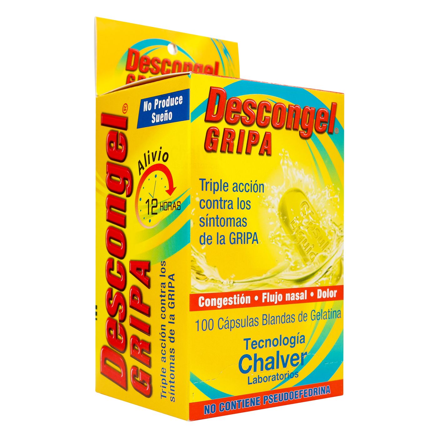Descongel Gripa Chalver Caja X 100 Cápsulas Blandas De Gelatina.