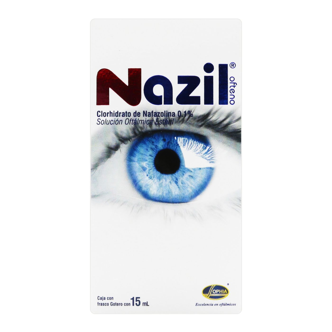 Solución Oftálmica Nazil gotas Ofteno Sophia Frasco Gotero X 15mL