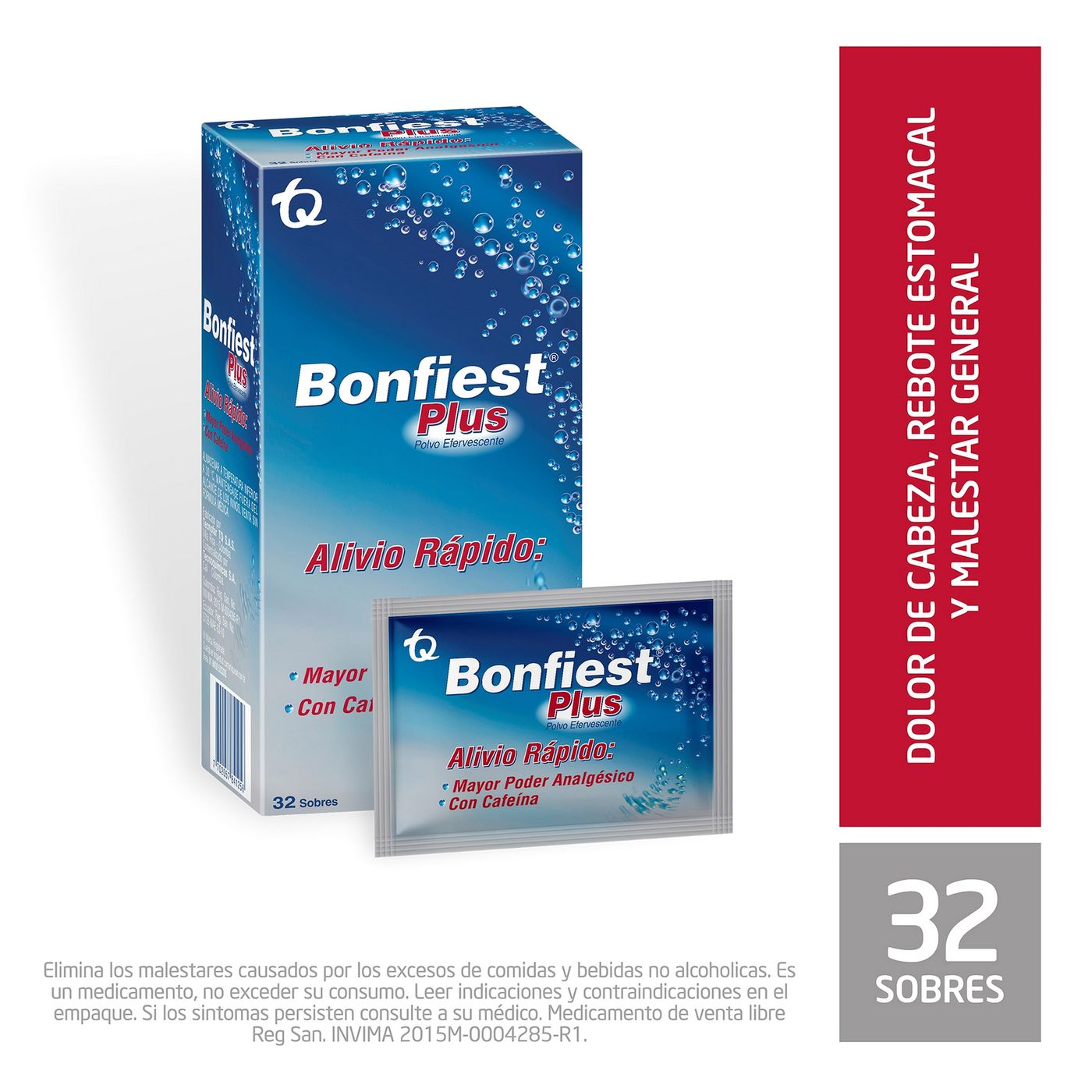 Bonfiest Plus Polvo Efervescente Caja X 32 Sobres.
