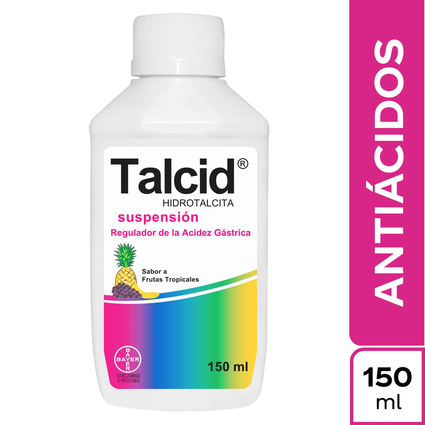 Suspensión Talcid Bayer Frutas Tropicales Frasco X 150 Ml.