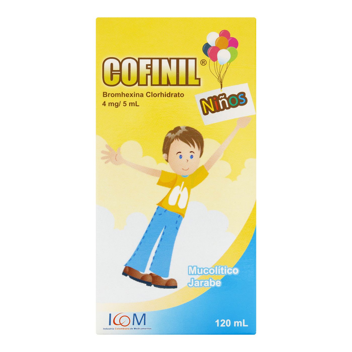 Jarabe Cofinil 4 Mg/ 5 mL Niños Icom Frasco x 120 mL