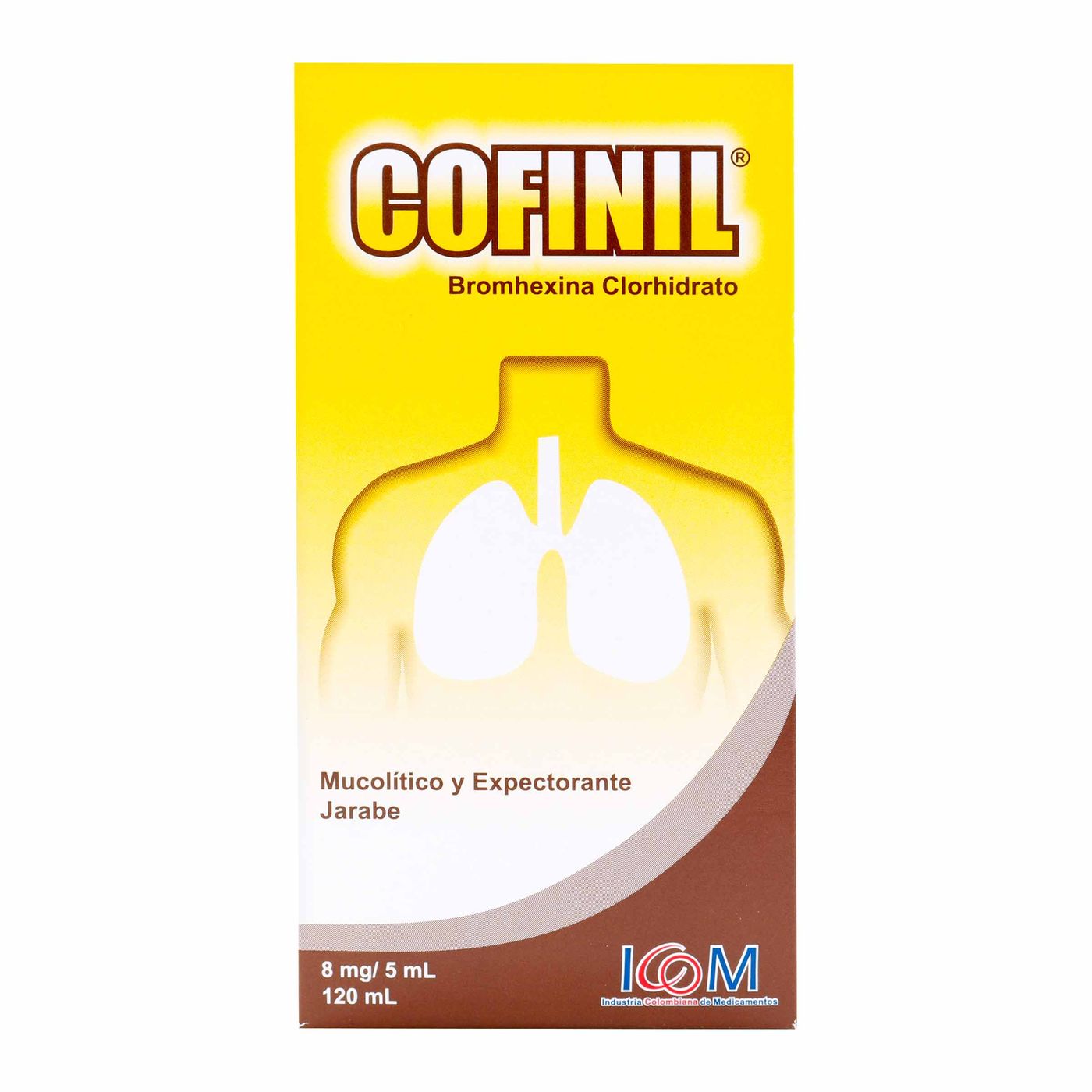 Jarabe Cofinil 8 Mg/ 5 Ml Icom Frasco X 120 Ml.