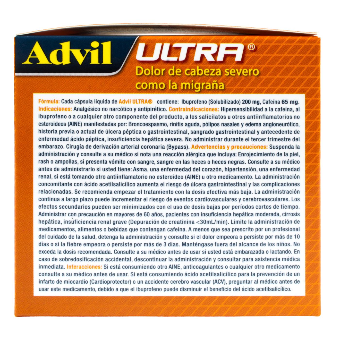 Advil Ultra Caja x 72 Cápsulas Líquidas