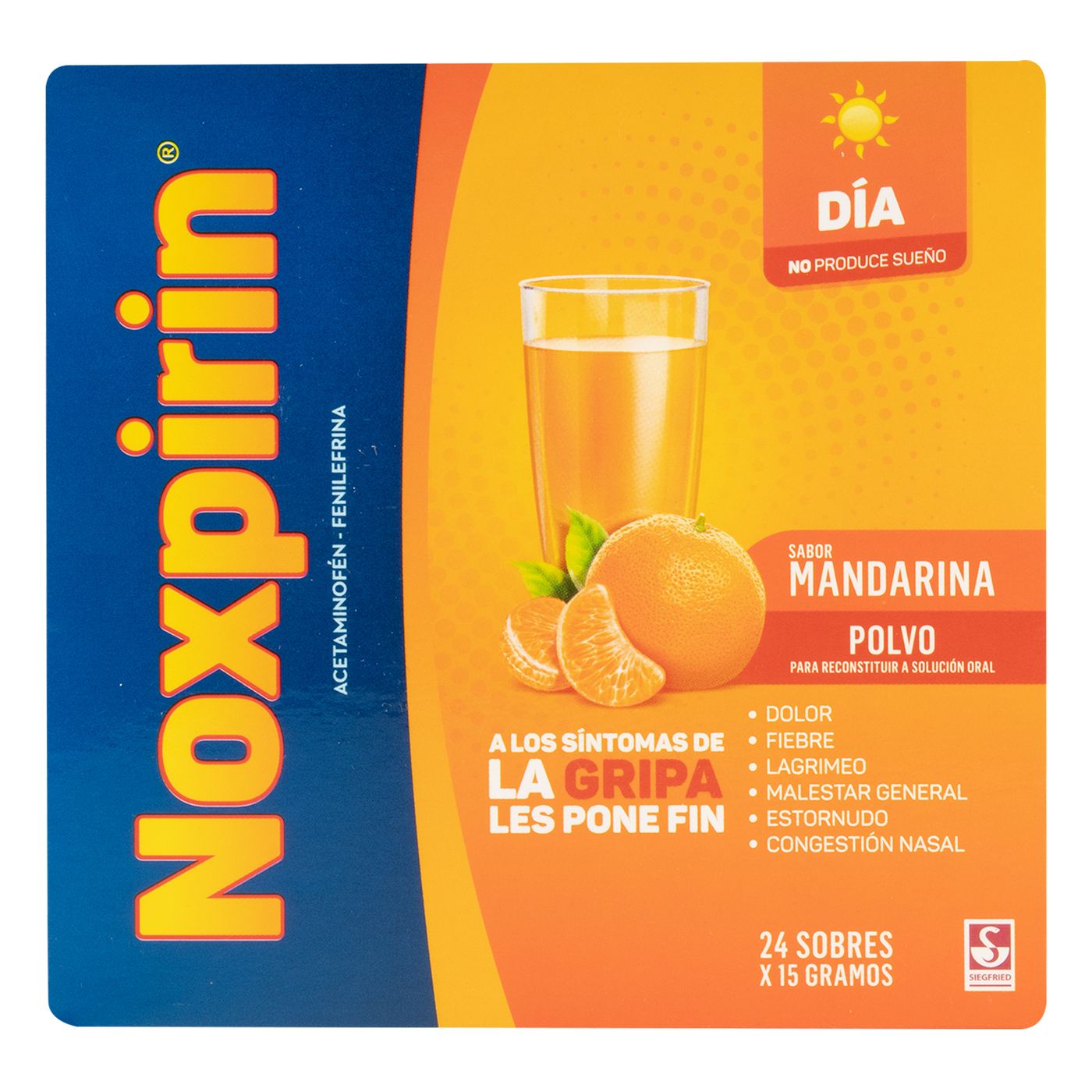 Noxpirin F Día Siegfried Mandarina Sobre X 15 G Caja X 24 Uds.
