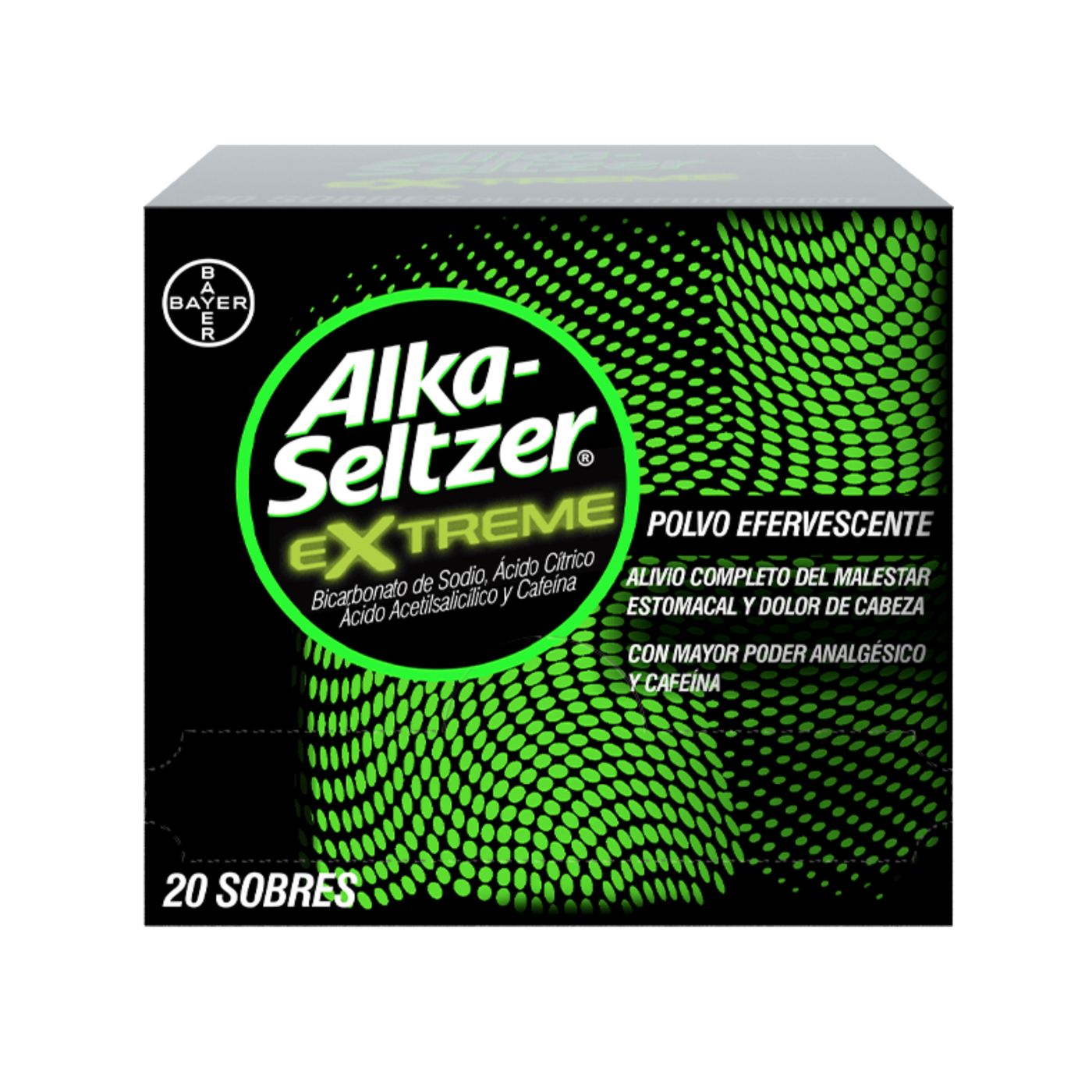 Alka-Seltzer Extreme Bayer Polvo Efervescente Caja x 20 Sobres