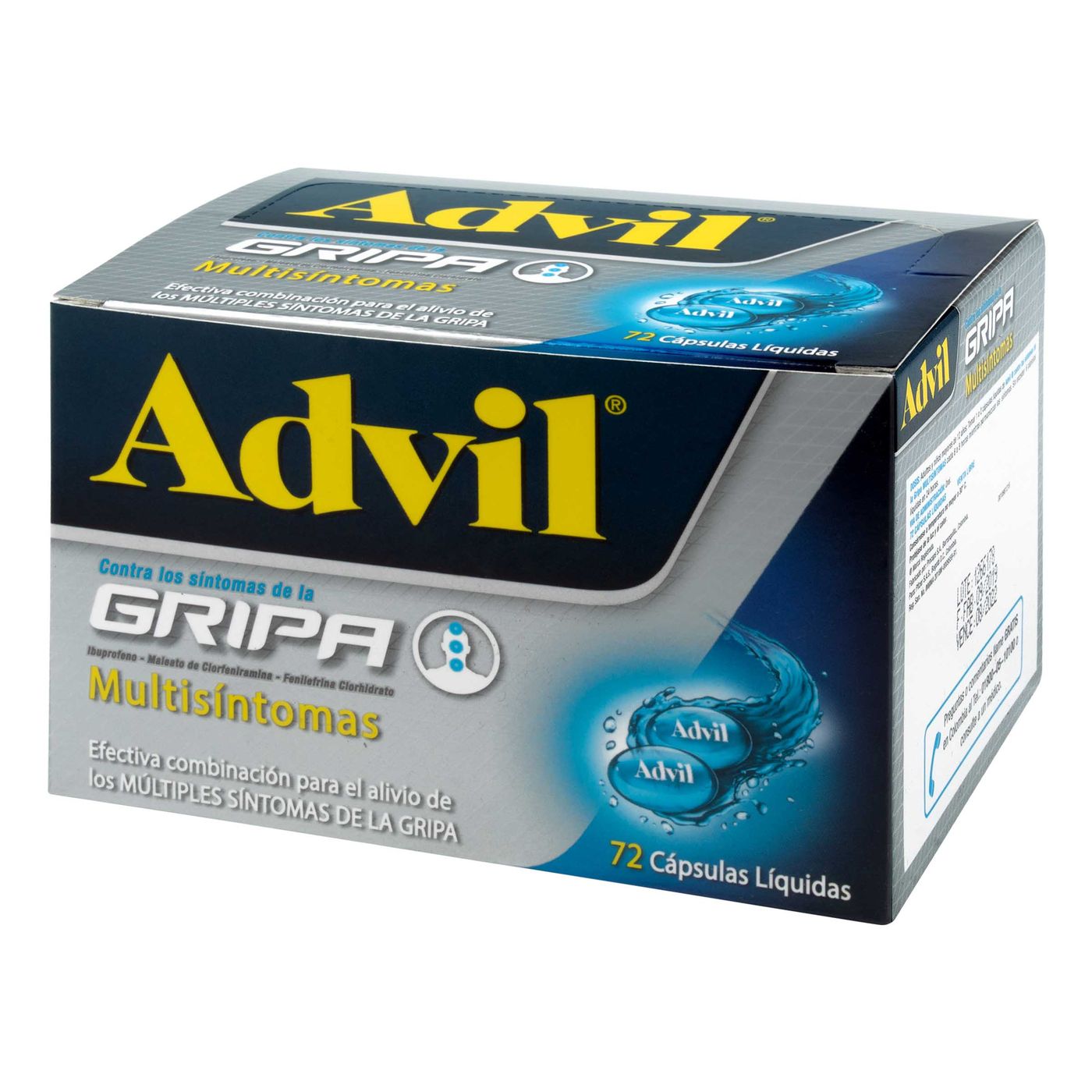 Advil Gripa Caja X 72 Cápsulas Líquidas.