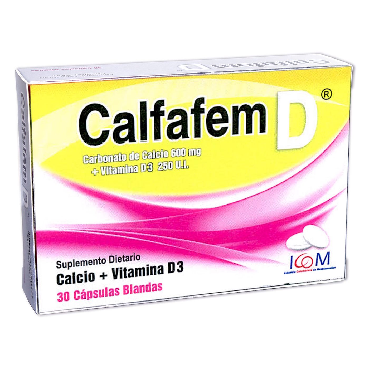 Suplemento Dietario Calfafem D 600 Mg/250 Ui Icom Caja X 30 Cápsulas Blandas.