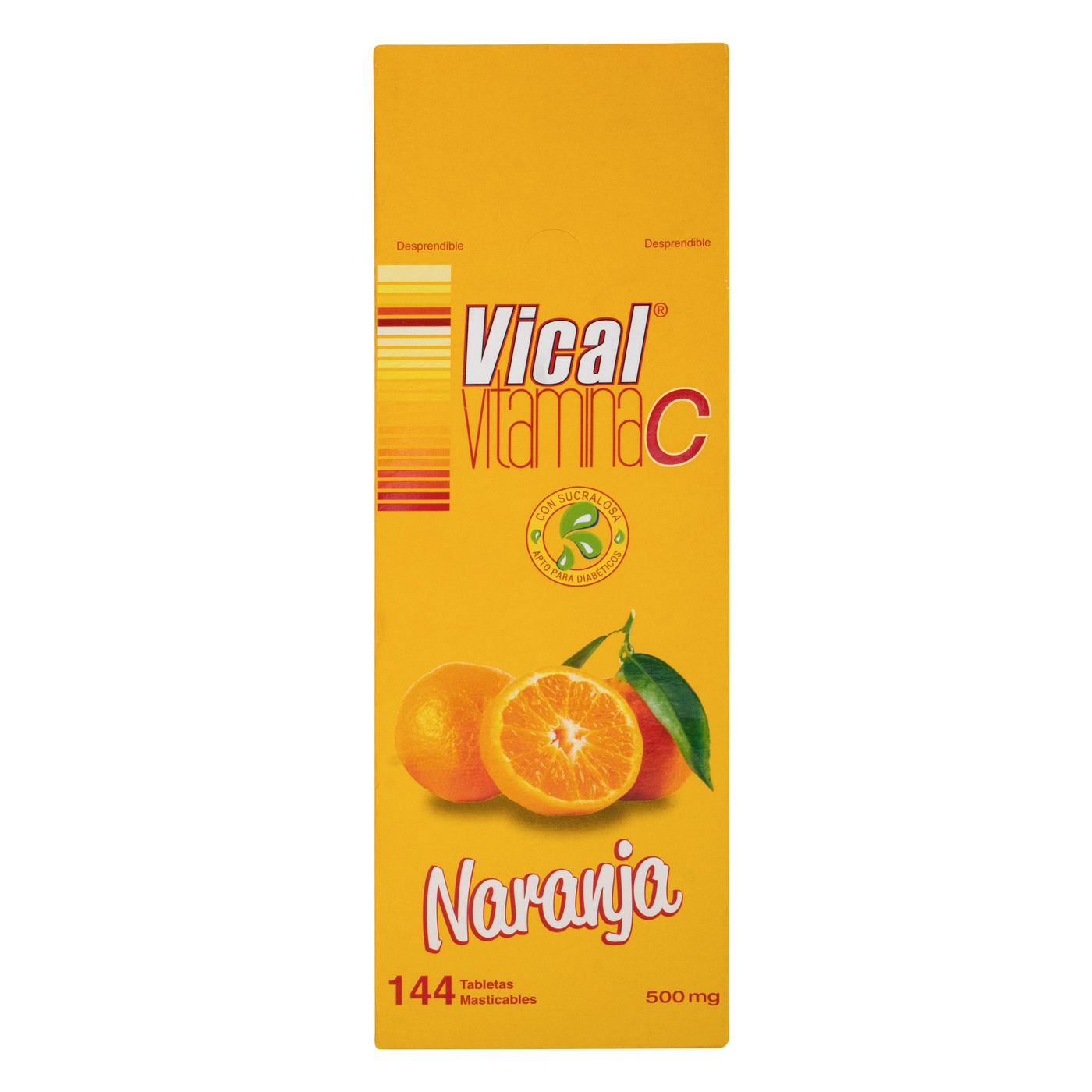 Vitamina C 500 Mg Vical Naranja Caja X 144 Tabletas Masticables.