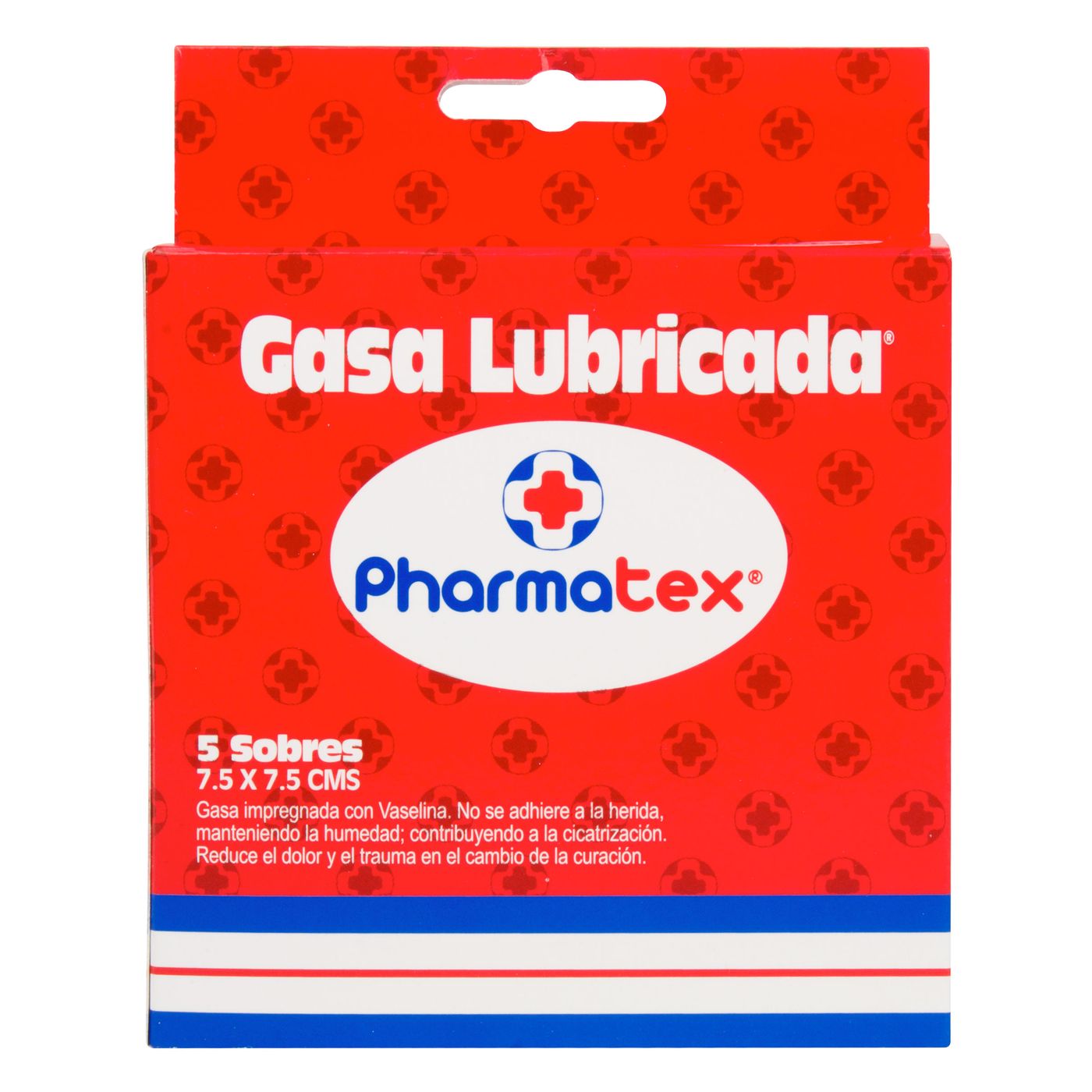 Gasa Lubricada Pharmatex 7.5 Cm X 7.5 Cm X Caja.