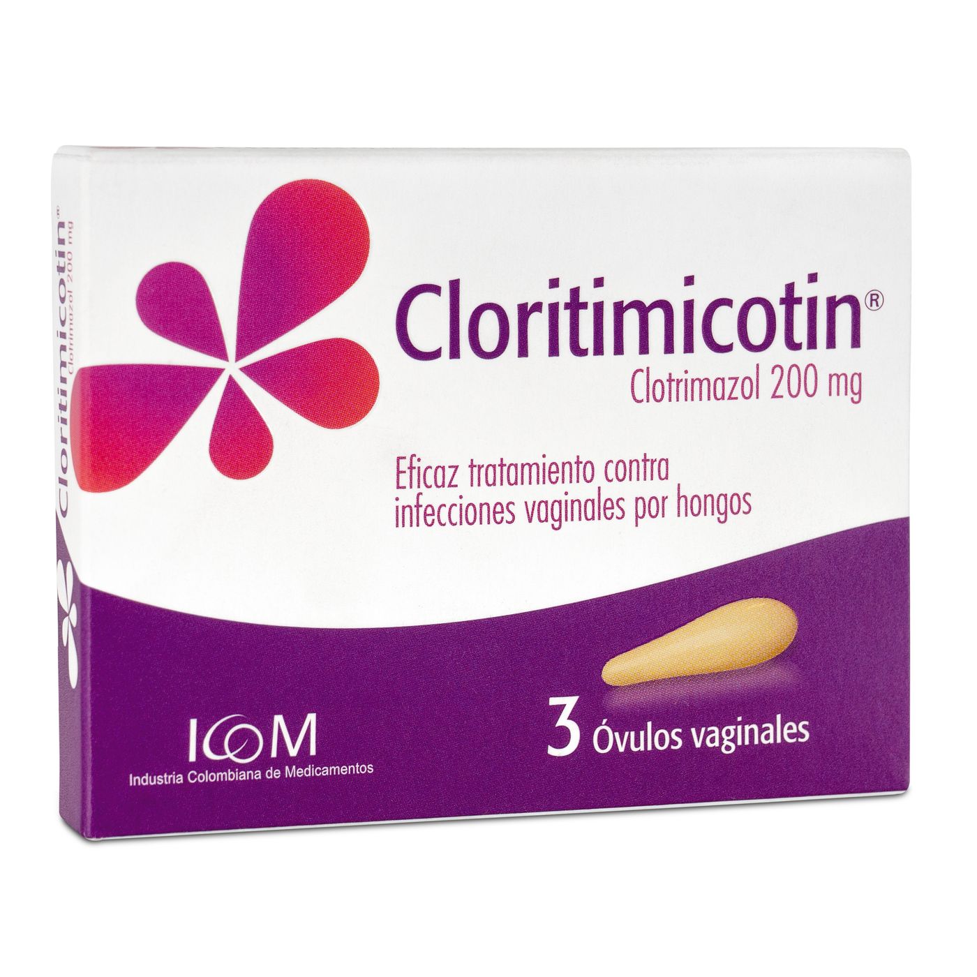 Óvulos Vaginales Cloritimicotin 200 Mg Icom Caja x 3 Uds