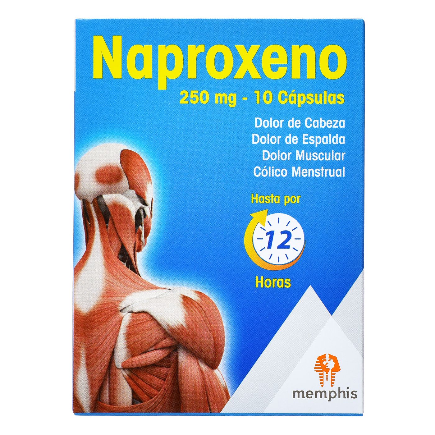 Naproxeno 250 Mg Memphis Caja X 10 Cápsulas.