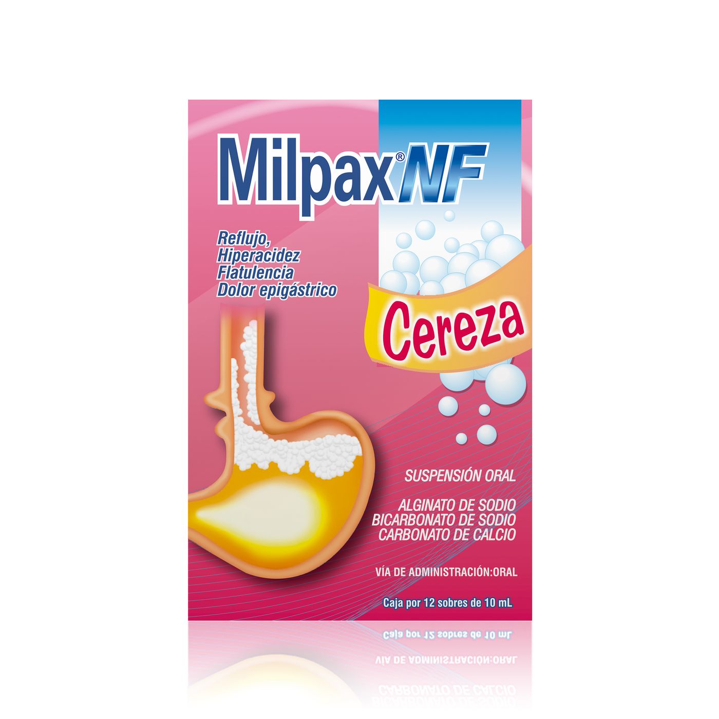 Suspensión Oral Milpax Nf Cereza Sobre X 10 Ml Caja X 12 Uds.