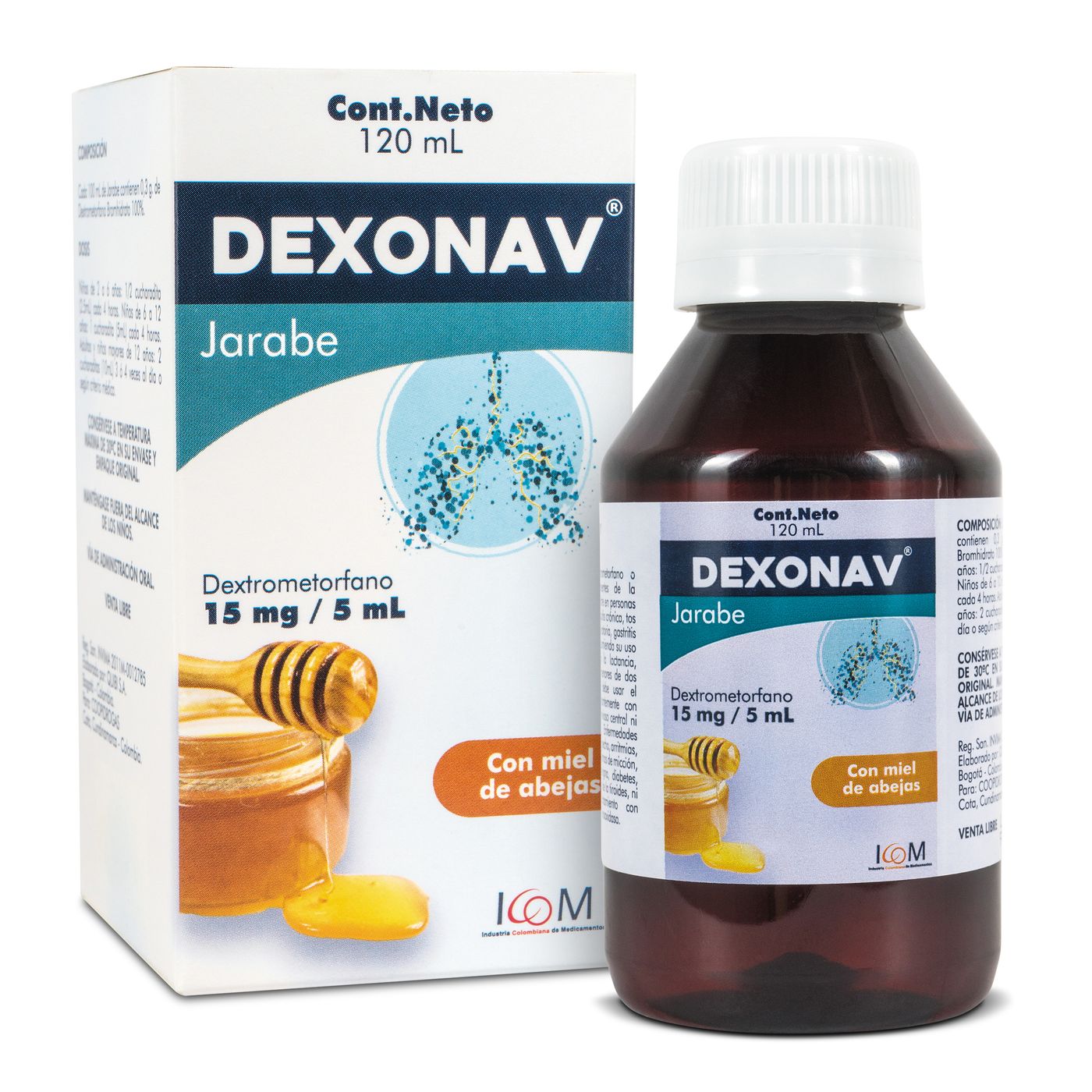 Jarabe Dexonav 15 Mg/5 mL Icom Frasco x 120 mL