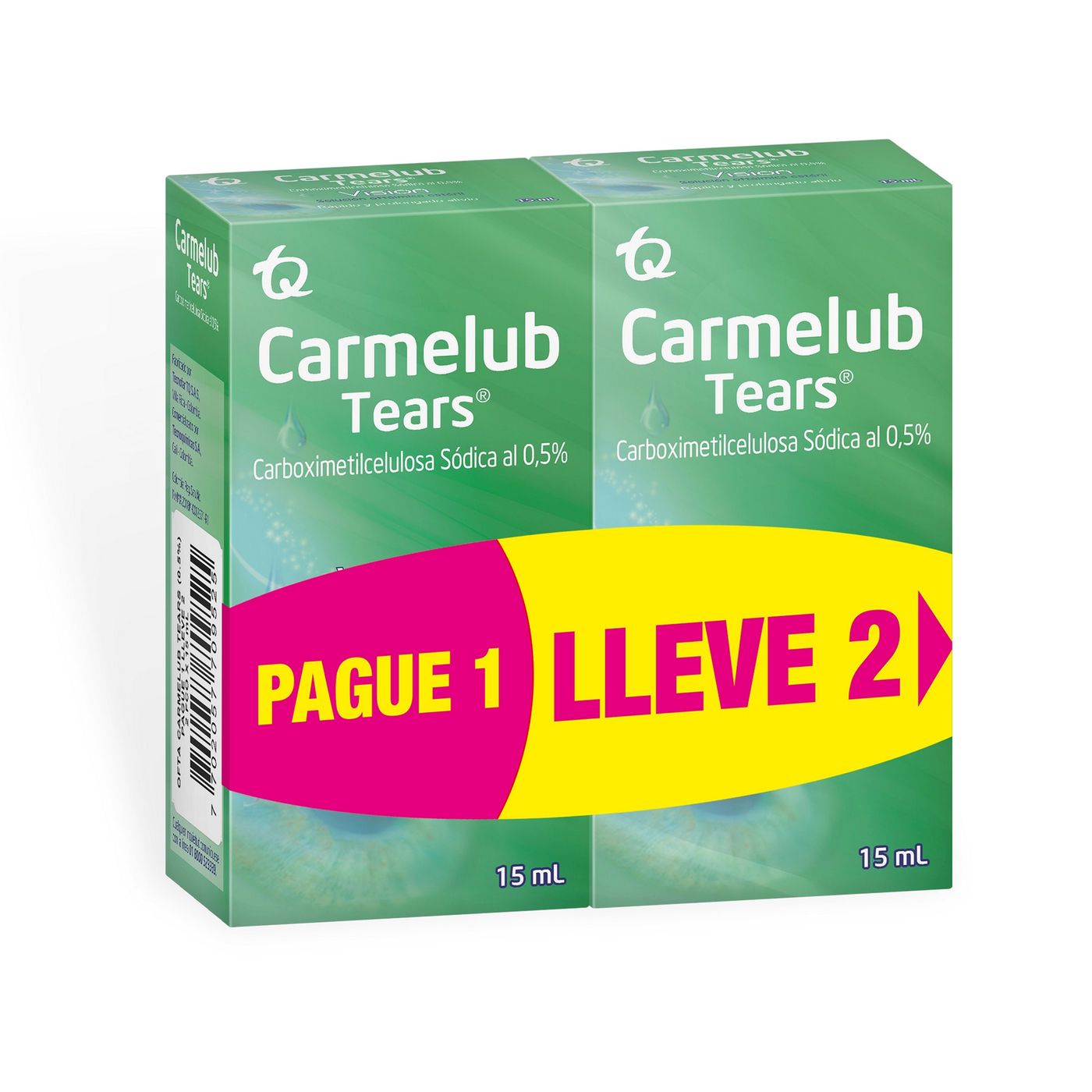 Solución Oftálmica Carmelub Tears 0.5% Tecnoquímicas Frasco X 15 Ml X 2 Uds Pague 1 Lleve 2.