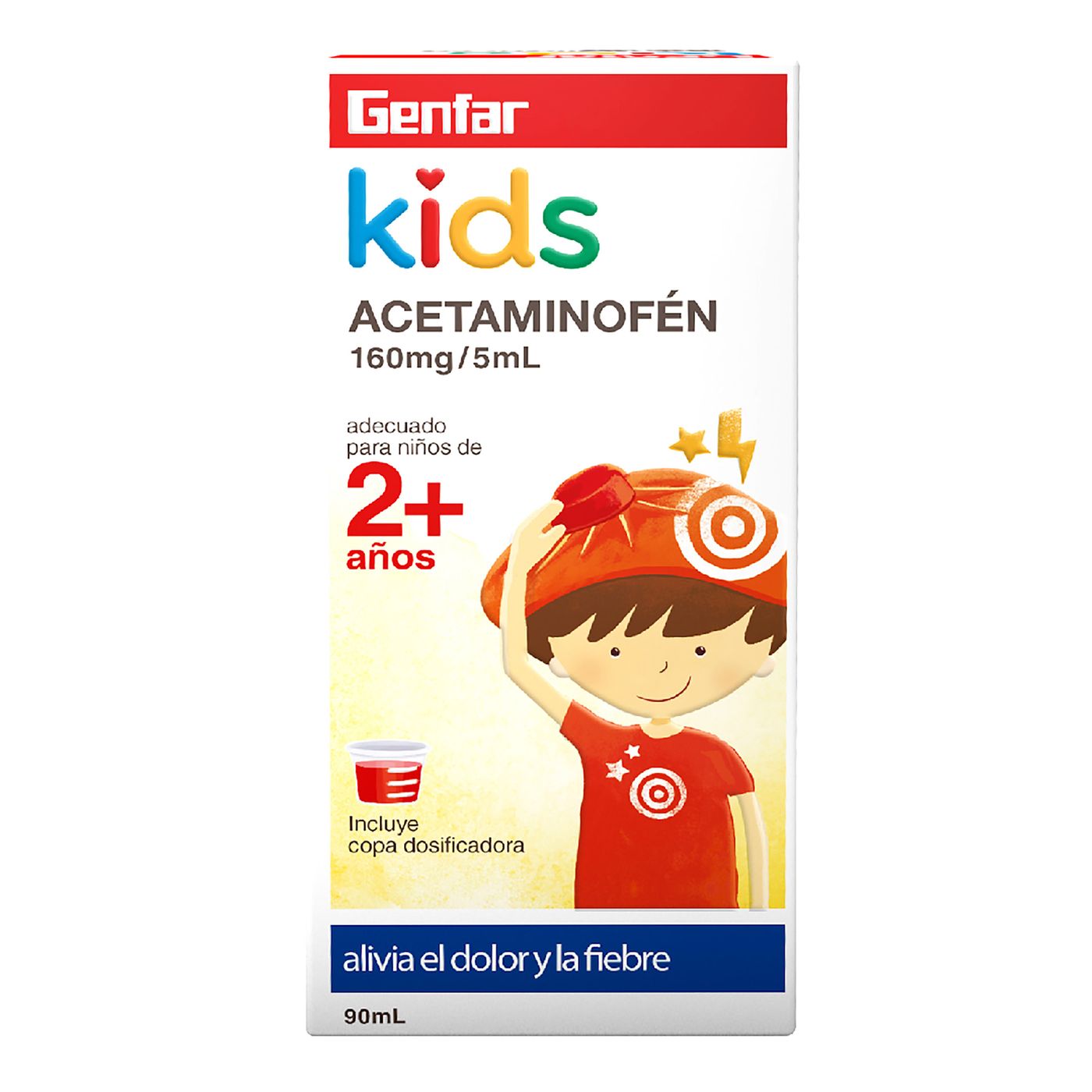 Acetaminofén 160 Mg/5 mL Genfar Kids 2+ Frasco x 90 mL