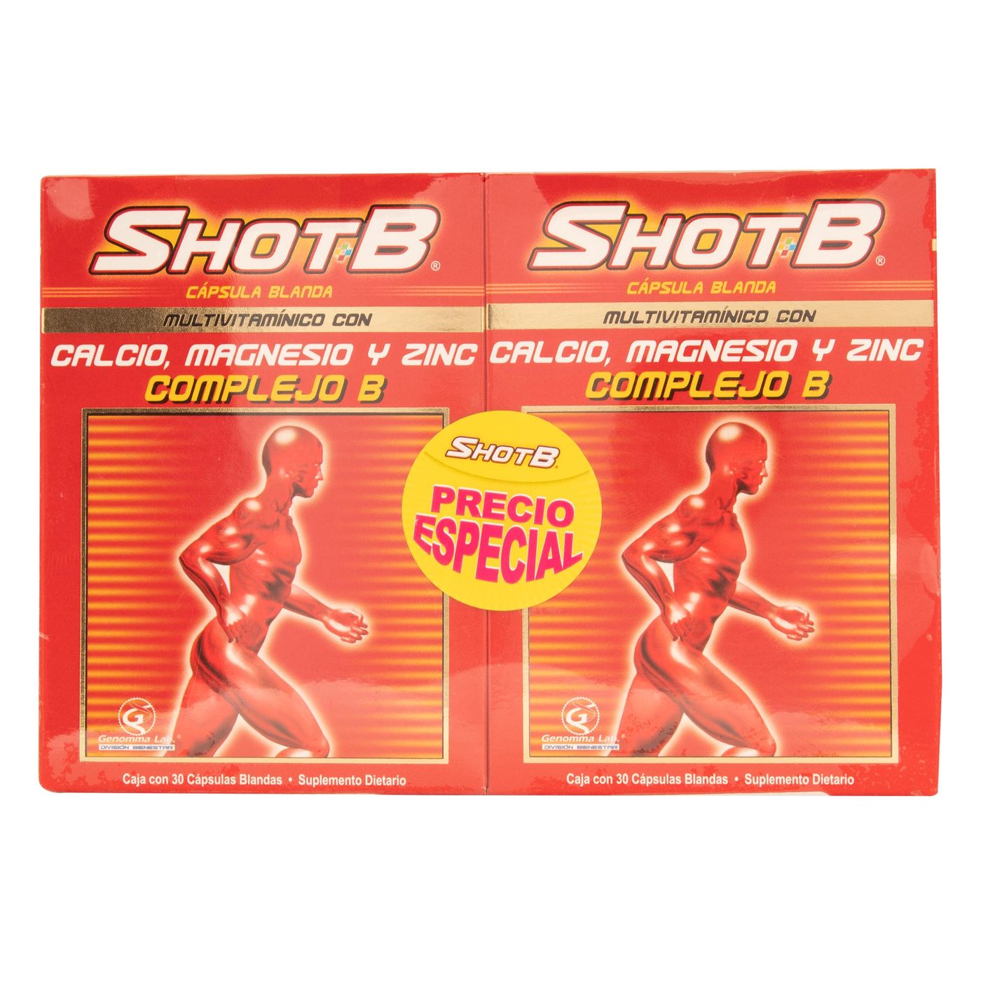 Multivitamínico Shot B Caja X 30 Cápsulas Blandas X 2 Uds Precio Especial.