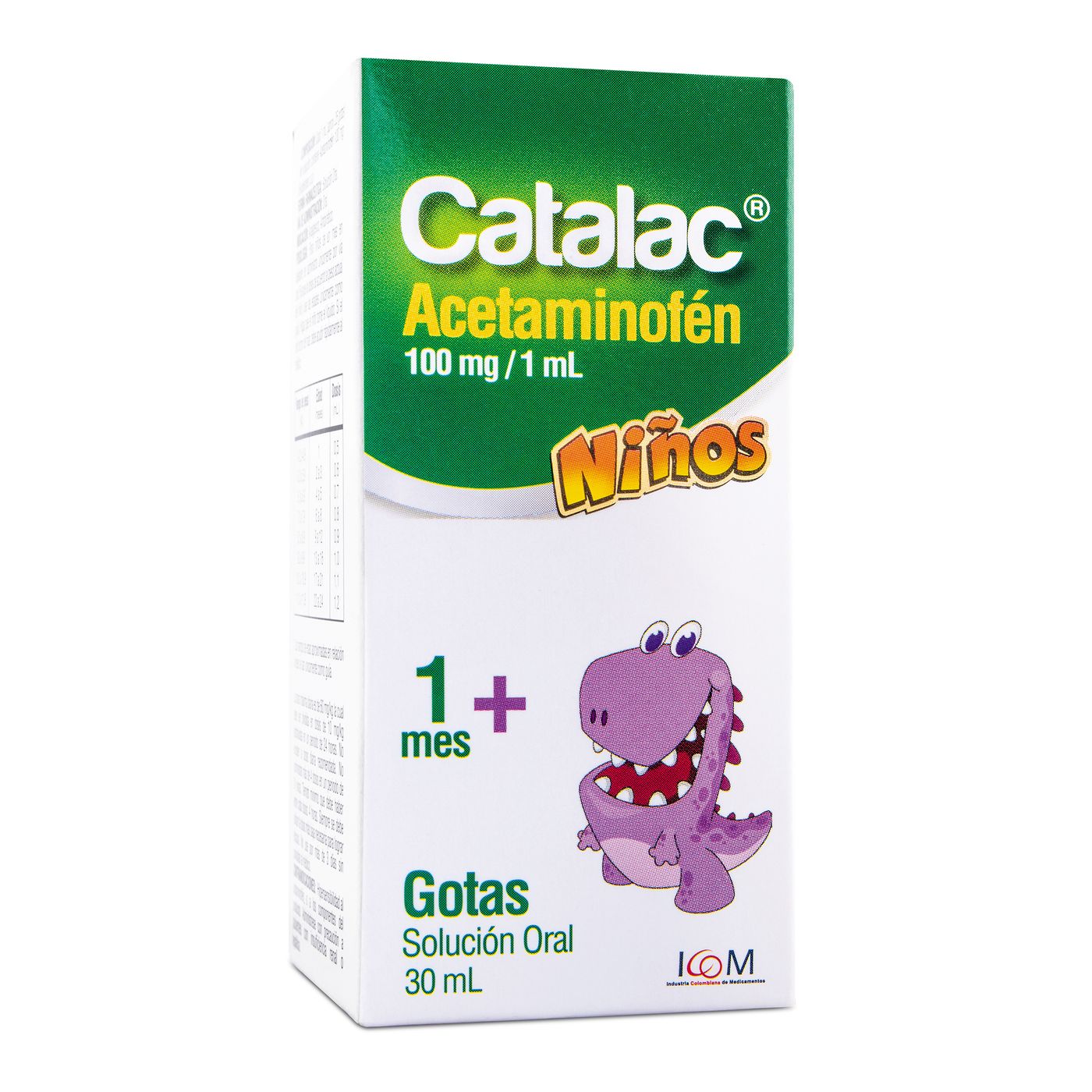 Solución Oral Catalac 100 Mg/1 mL Niños Icom Gotas Frasco x 30 mL