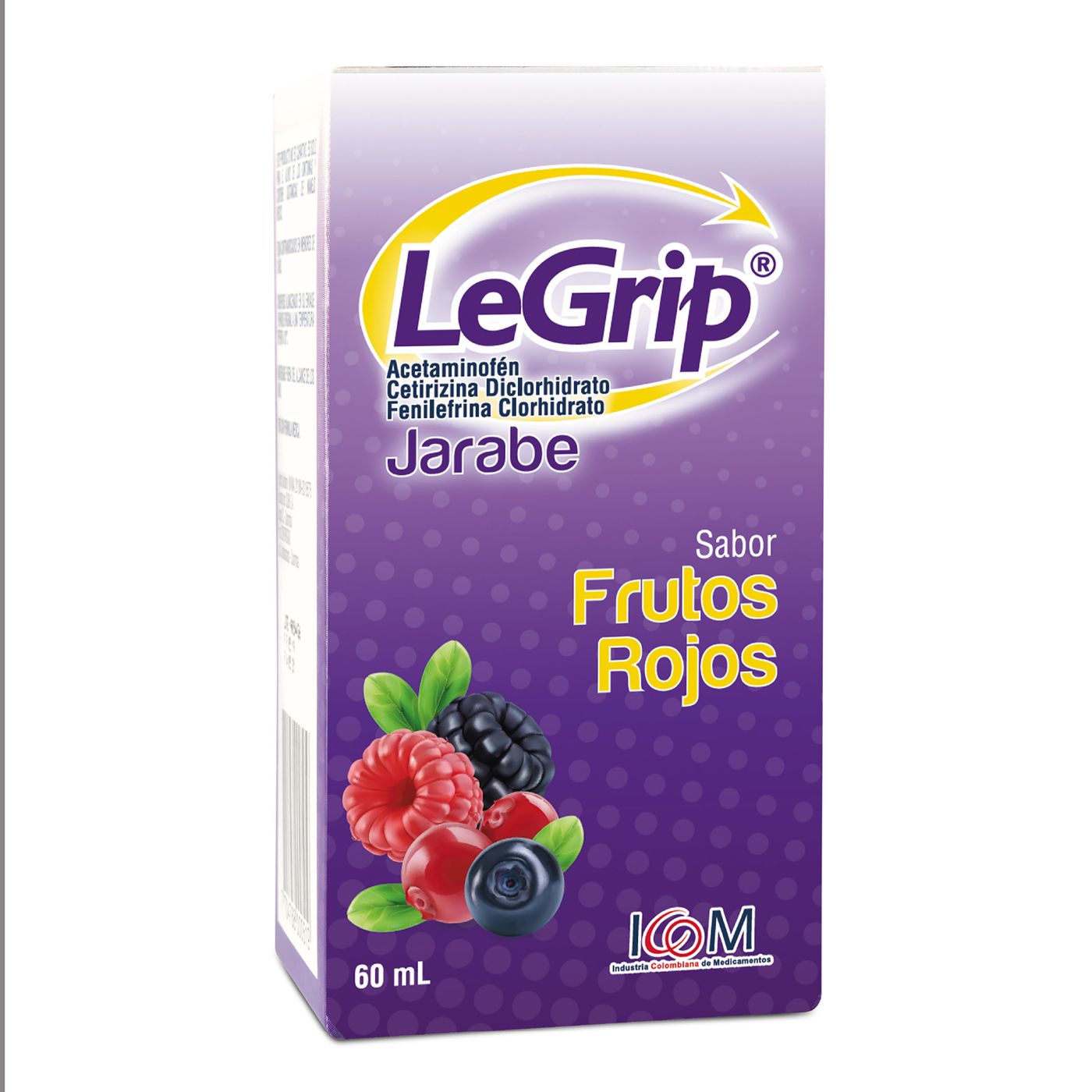 Jarabe Legrip Icom Frutos Rojos Frasco X 60mL