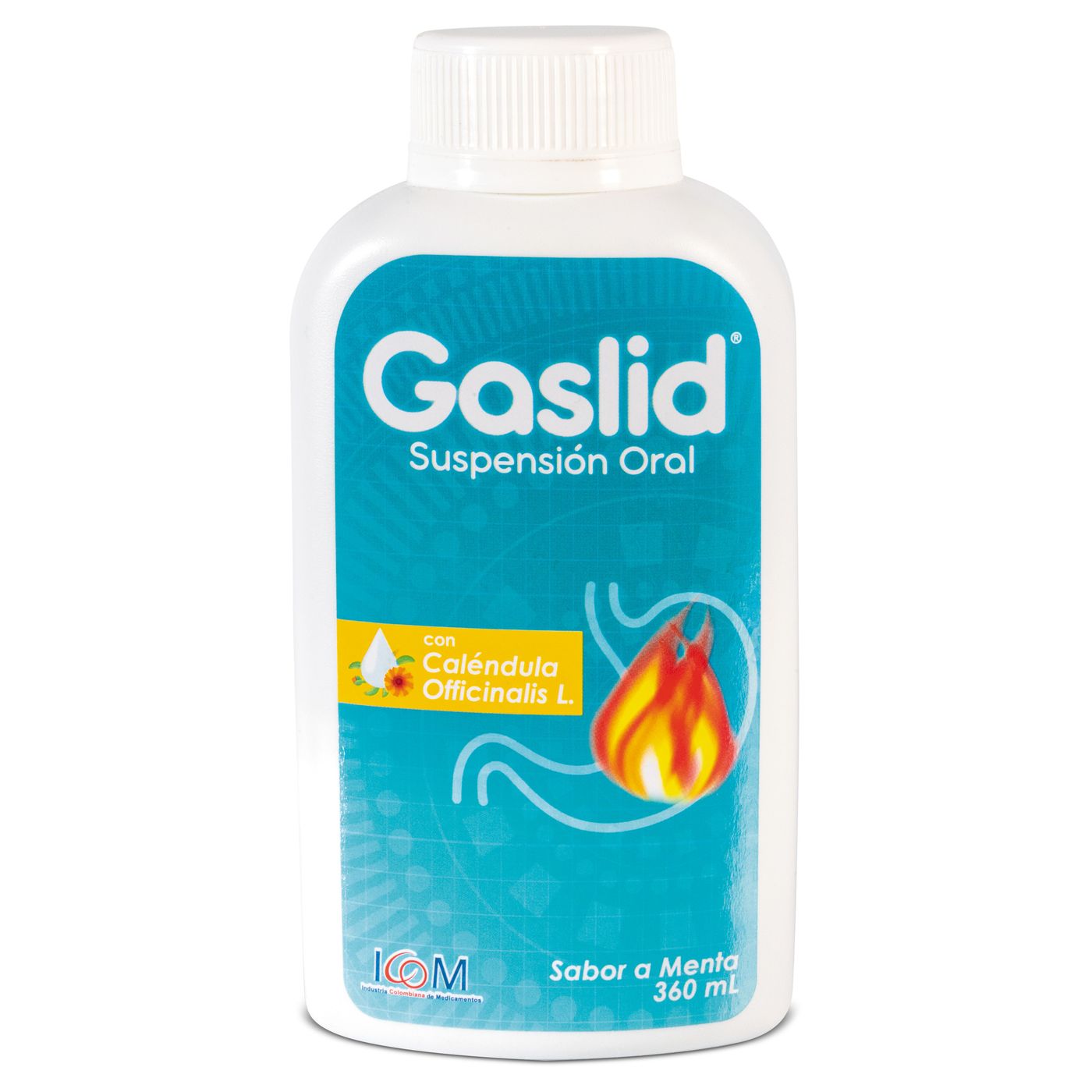 Suspensión Oral Icom Gaslid Caléndula Menta Frasco X 360 Ml.