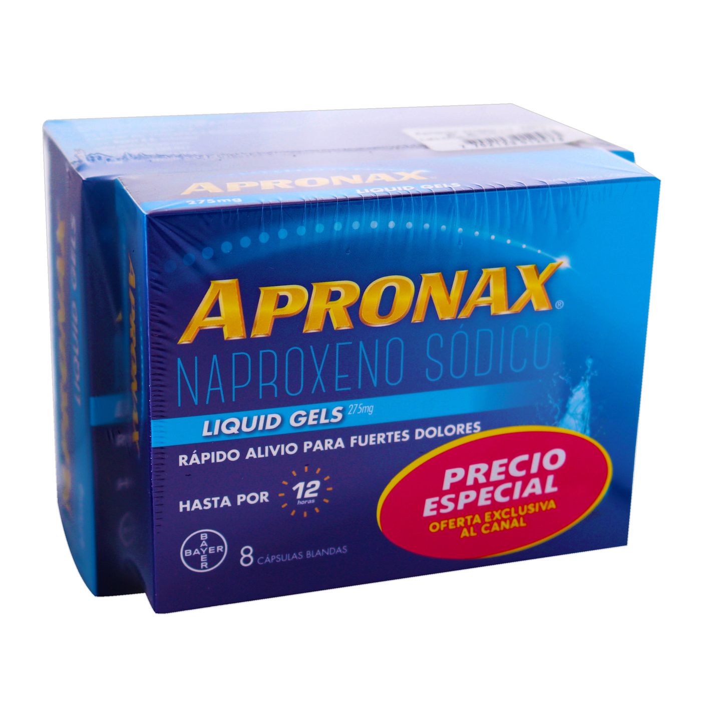 Apronax 275 Mg Bayer Liquid Gel Caja x 50 Cápsulas Blandas + Apronax 275 Mg Bayer Liquid Gel Caja x 8 Cápsulas Blandas Precio Especial