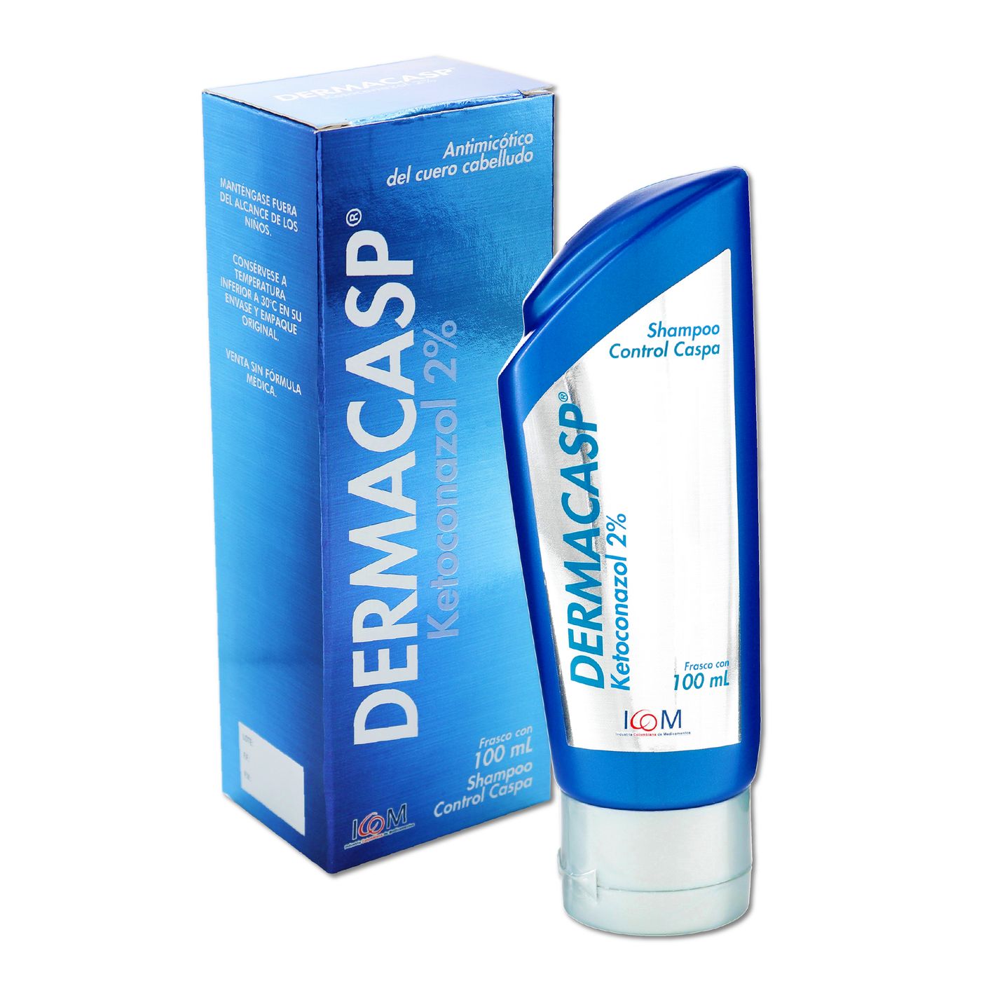 Shampoo Control Caspa Dermacasp Ketoconazol 2% Frasco x 100 mL.