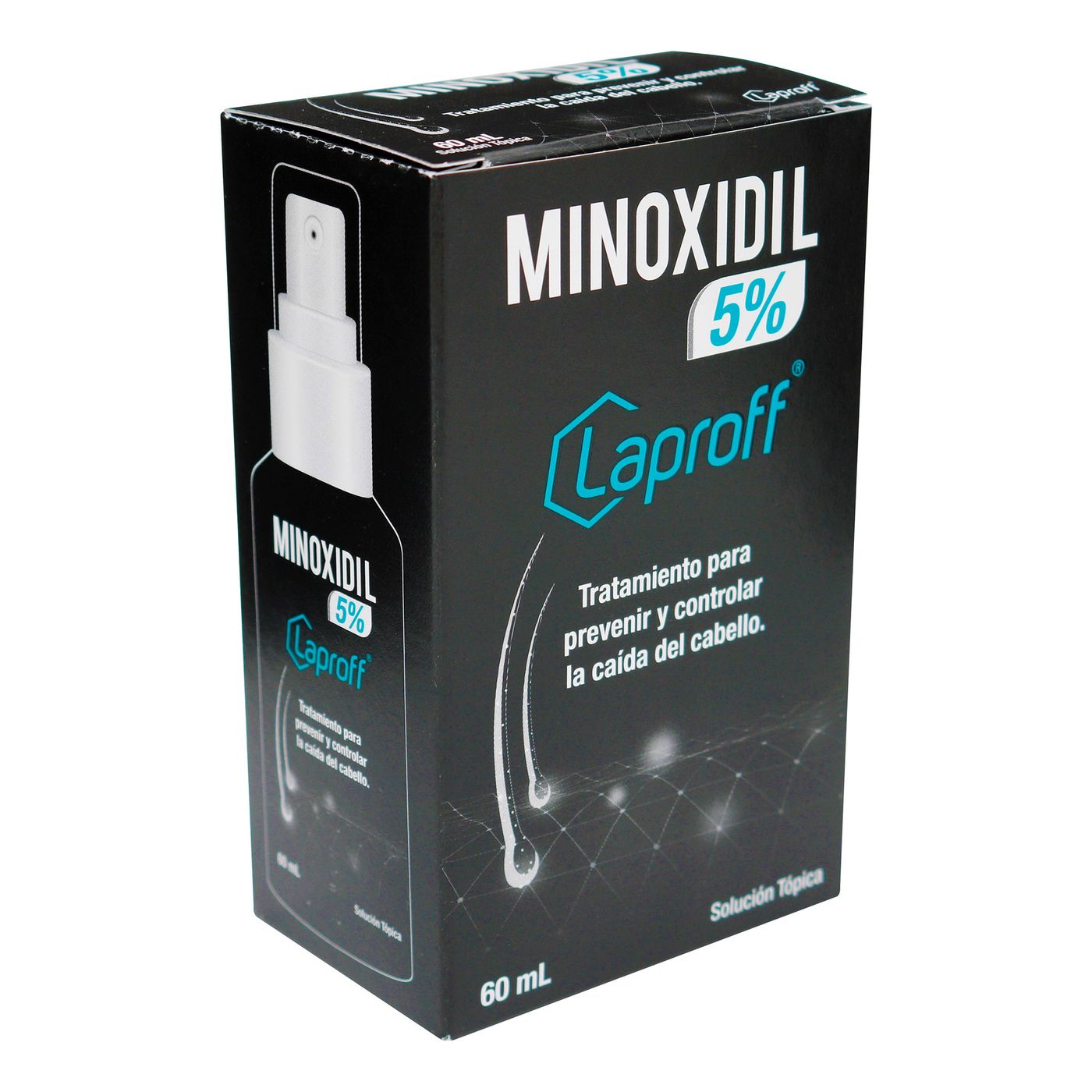 Solución Tópica Minoxidil 5 Porciento Laproff Frasco x 60 mL