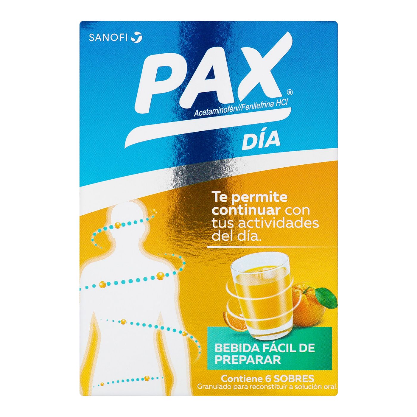 Pax Noche Sabor Naranja Sanofi Caja x 6 Sobres