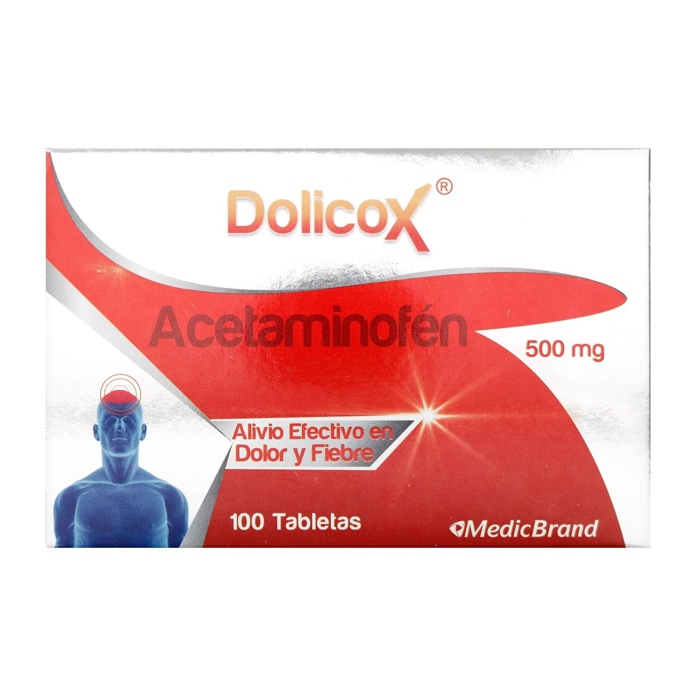 Acetaminofén Dolicox 500 mg Coaspharma Caja x 100 Tabletas