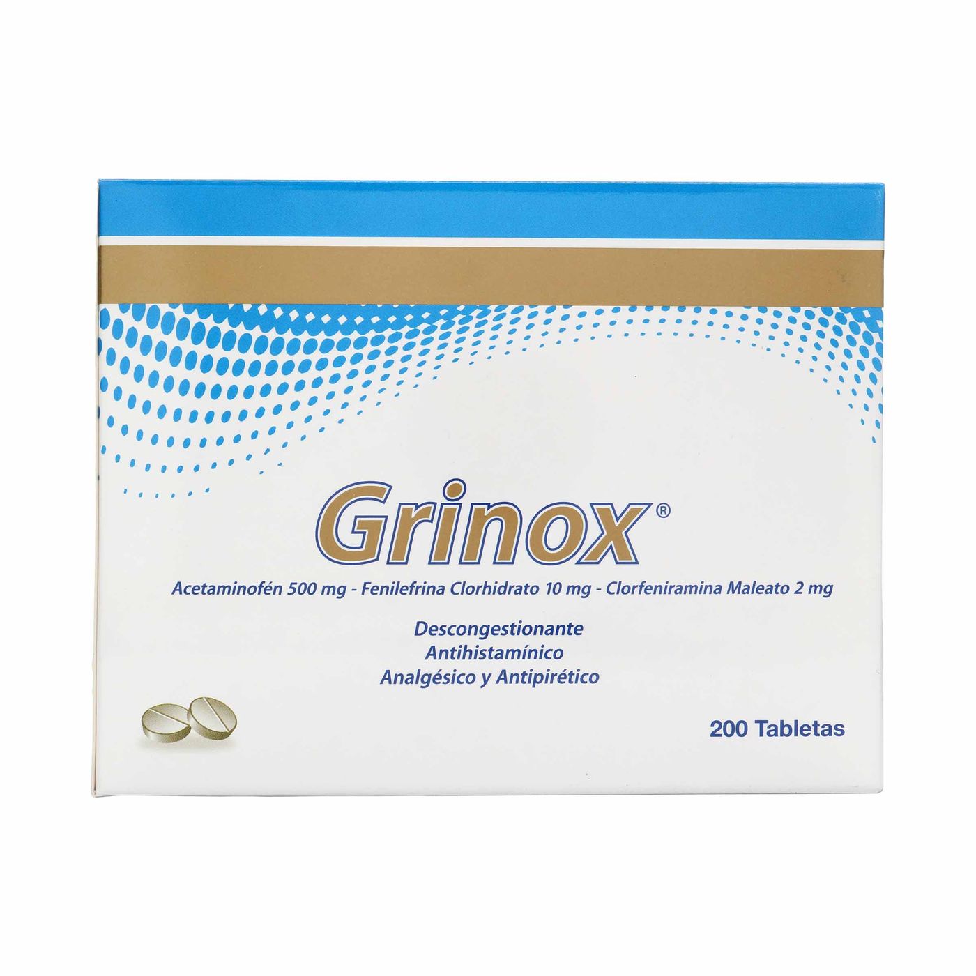 Grinox Icom Caja x 200 Tabletas