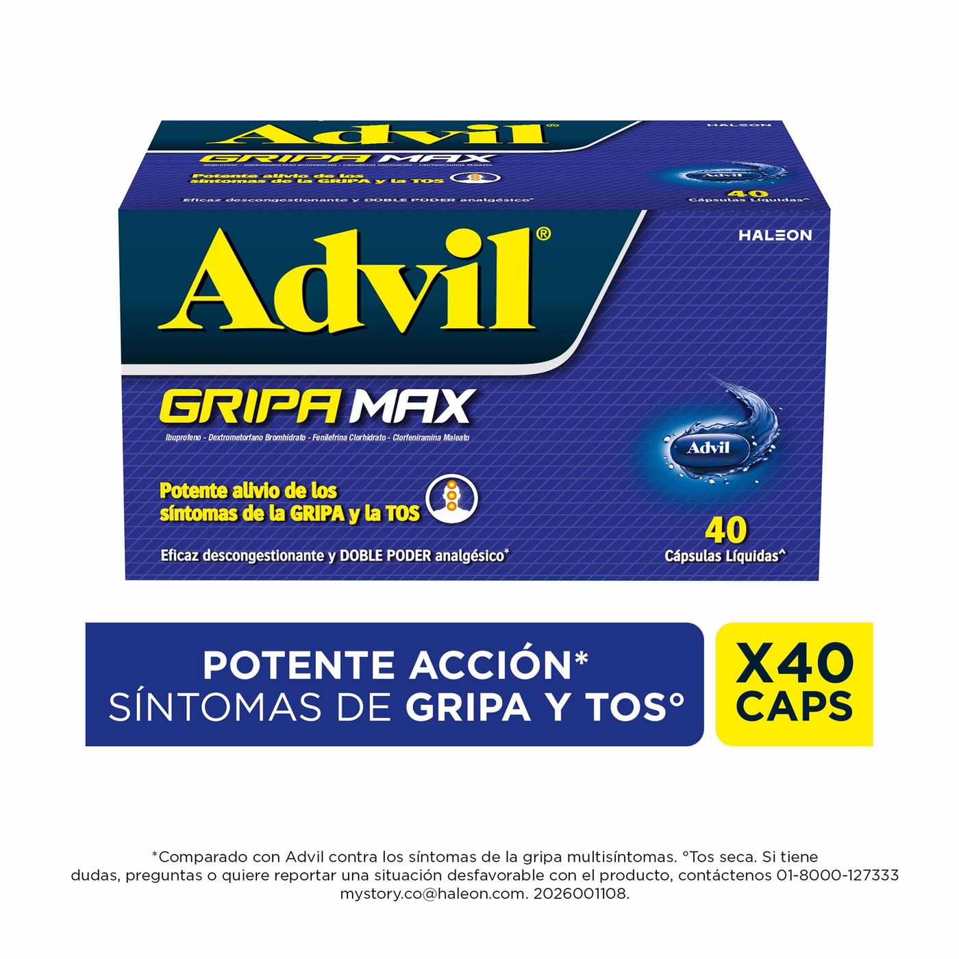 Advil Gripa Max Caja x 40 Cápsulas Liquidas