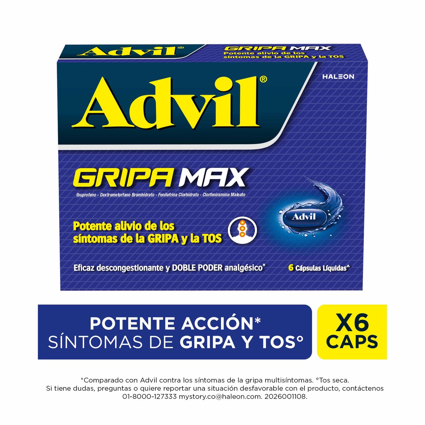 Advil Gripa Max Caja x 6 Cápsulas Liquidas