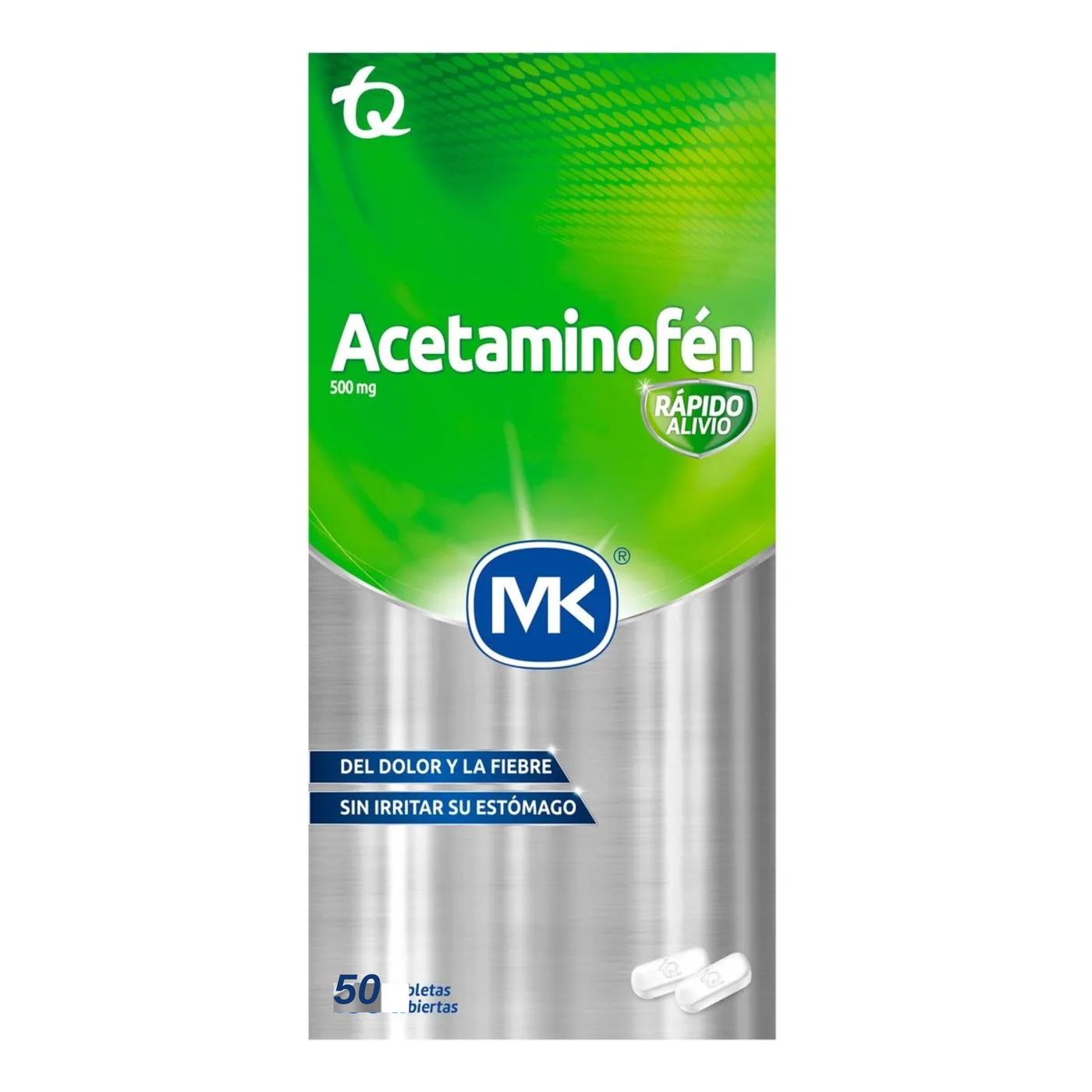 Acetaminofén 500mg MK Caja x 50 Tabletas