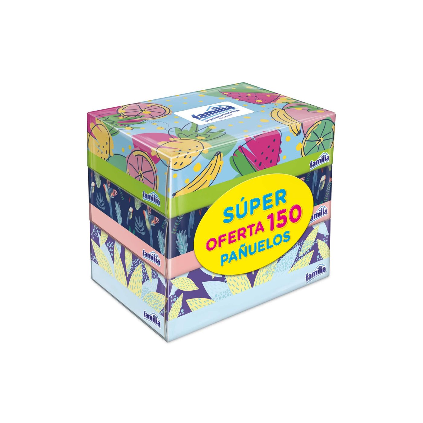 Pañuelos Familia Triple Hoja Caja x 50 Uds x 3 Cajas Súper Oferta 150