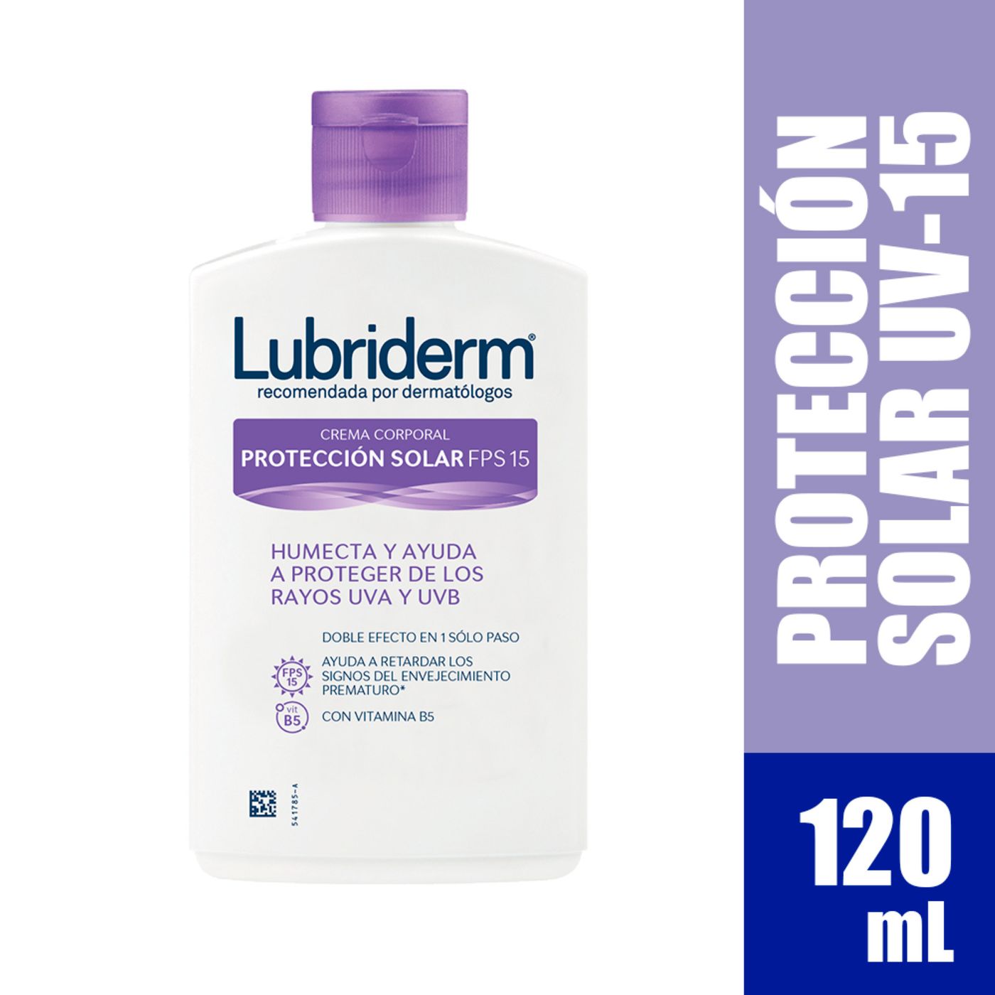 Crema Corporal Lubriderm Protección Solar UV-15 Frasco x 120 mL.