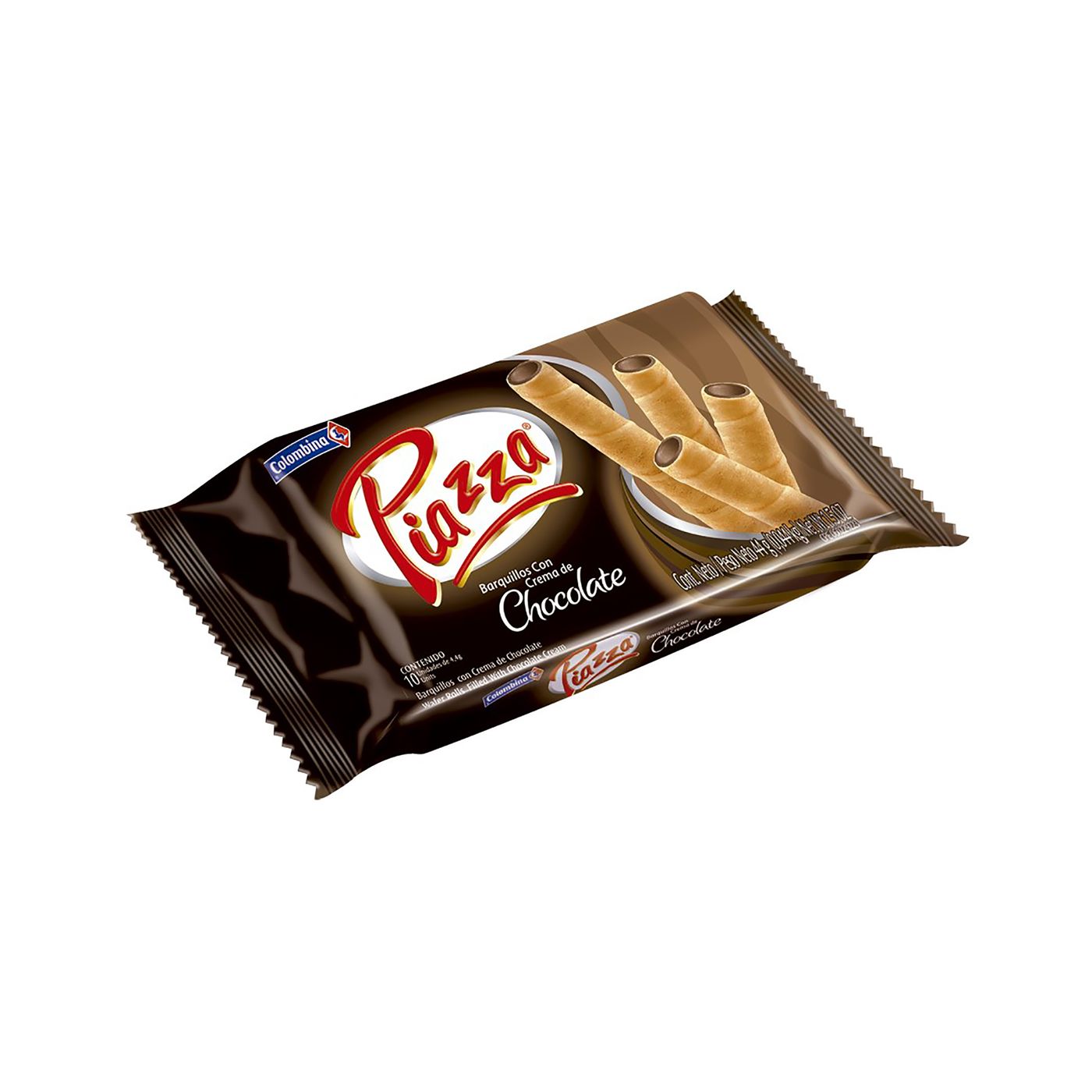 Barquillos Piazza Chocolate Paquete X 45 G X 10 Uds.