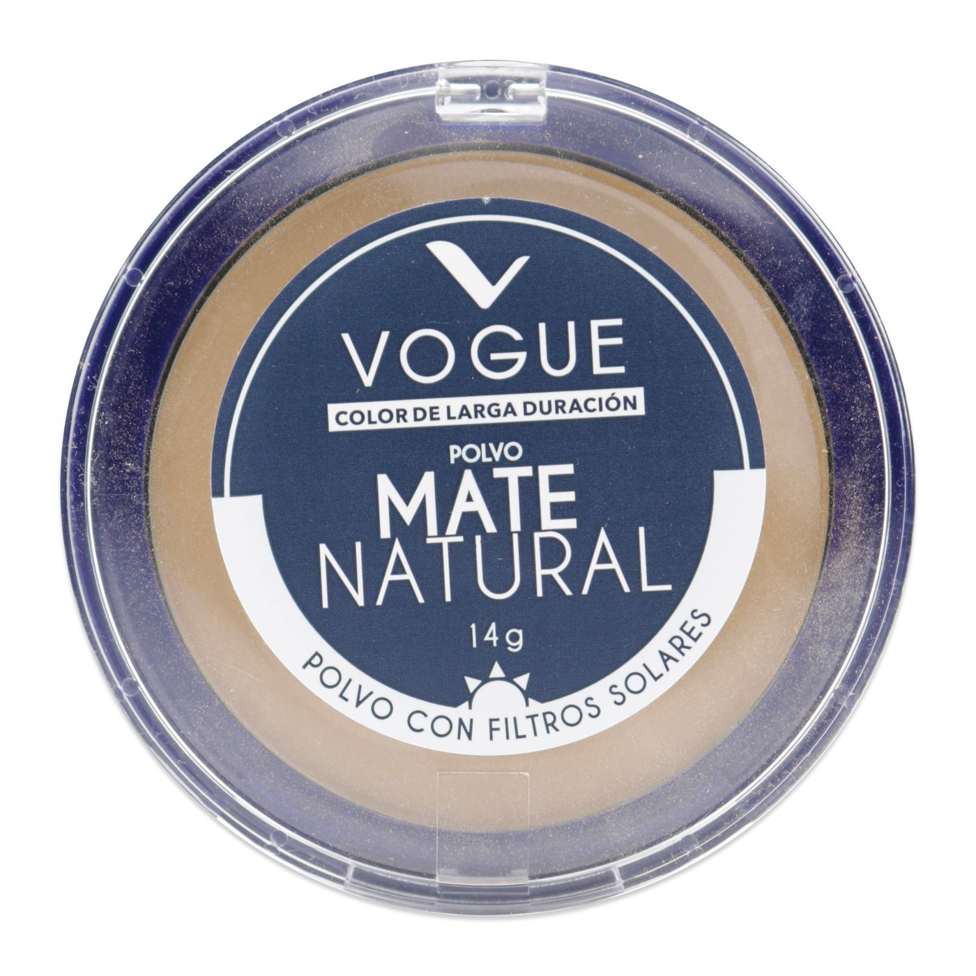 Polvo Compacto Vogue Mate Natural Aceituna Frasco x 14 g.