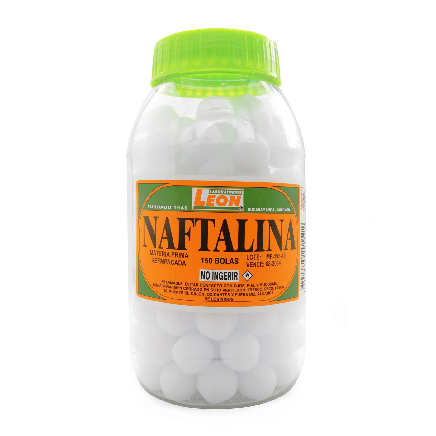 Naftalina León Frasco X 150 Bolas.