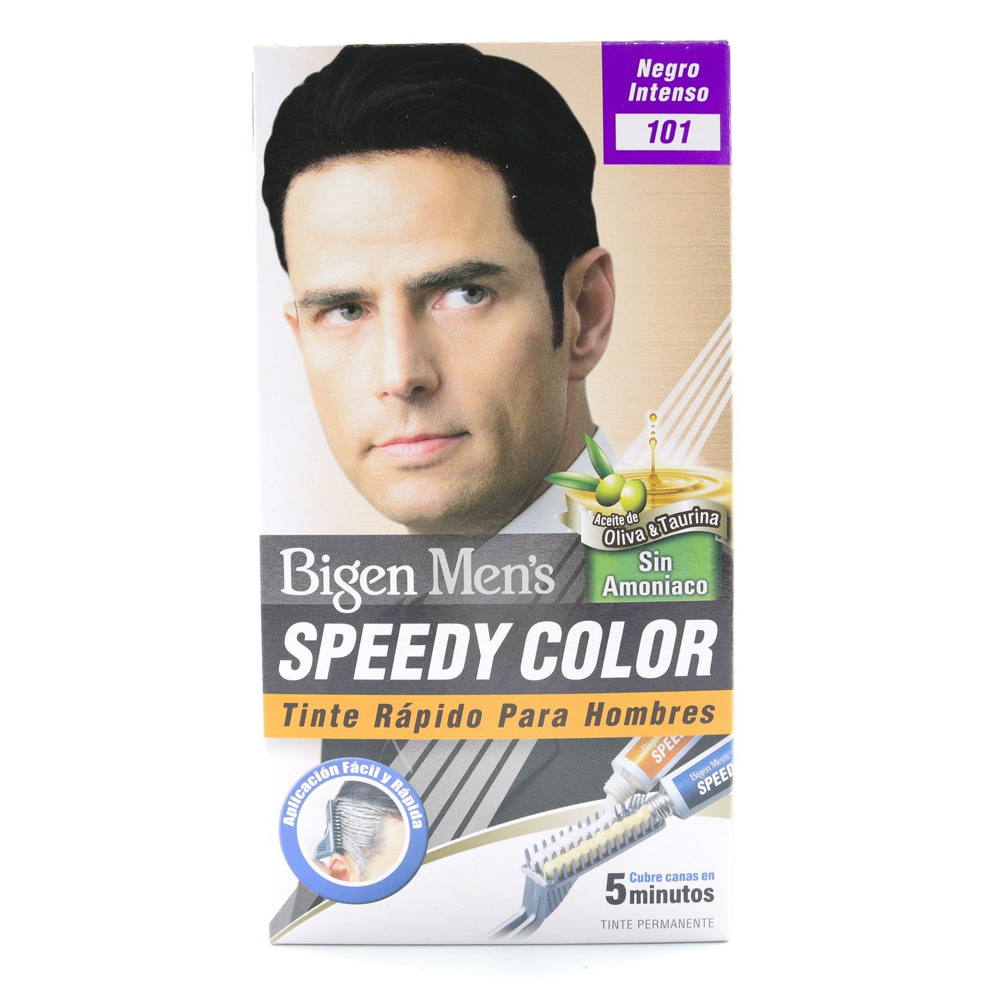 Tinte Permanente Bigen Mens Speedy Color 101 Negro Intenso x Caja.