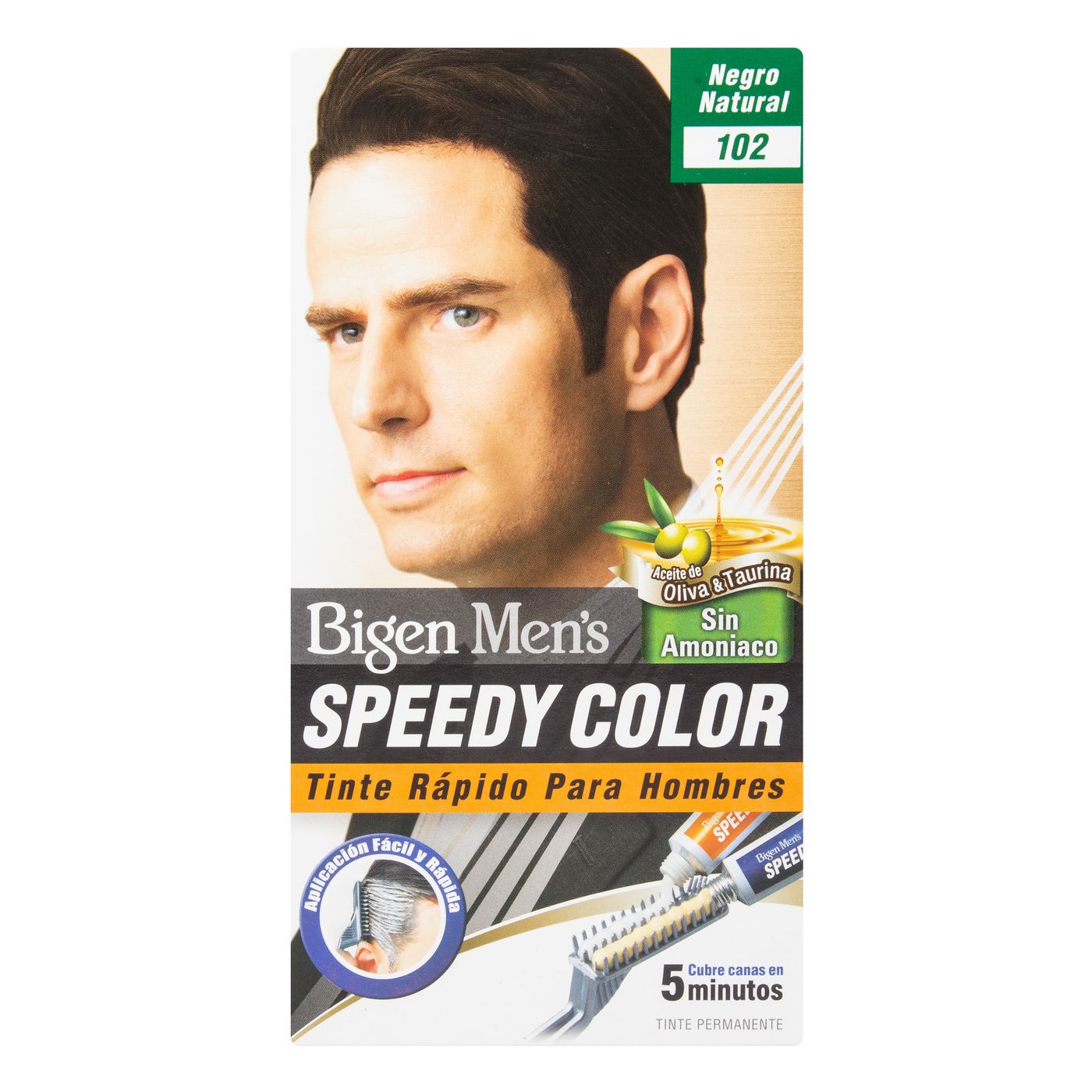 Tinte Permanente Bigen Mens Speedy Color 102 Negro Natural x Caja.