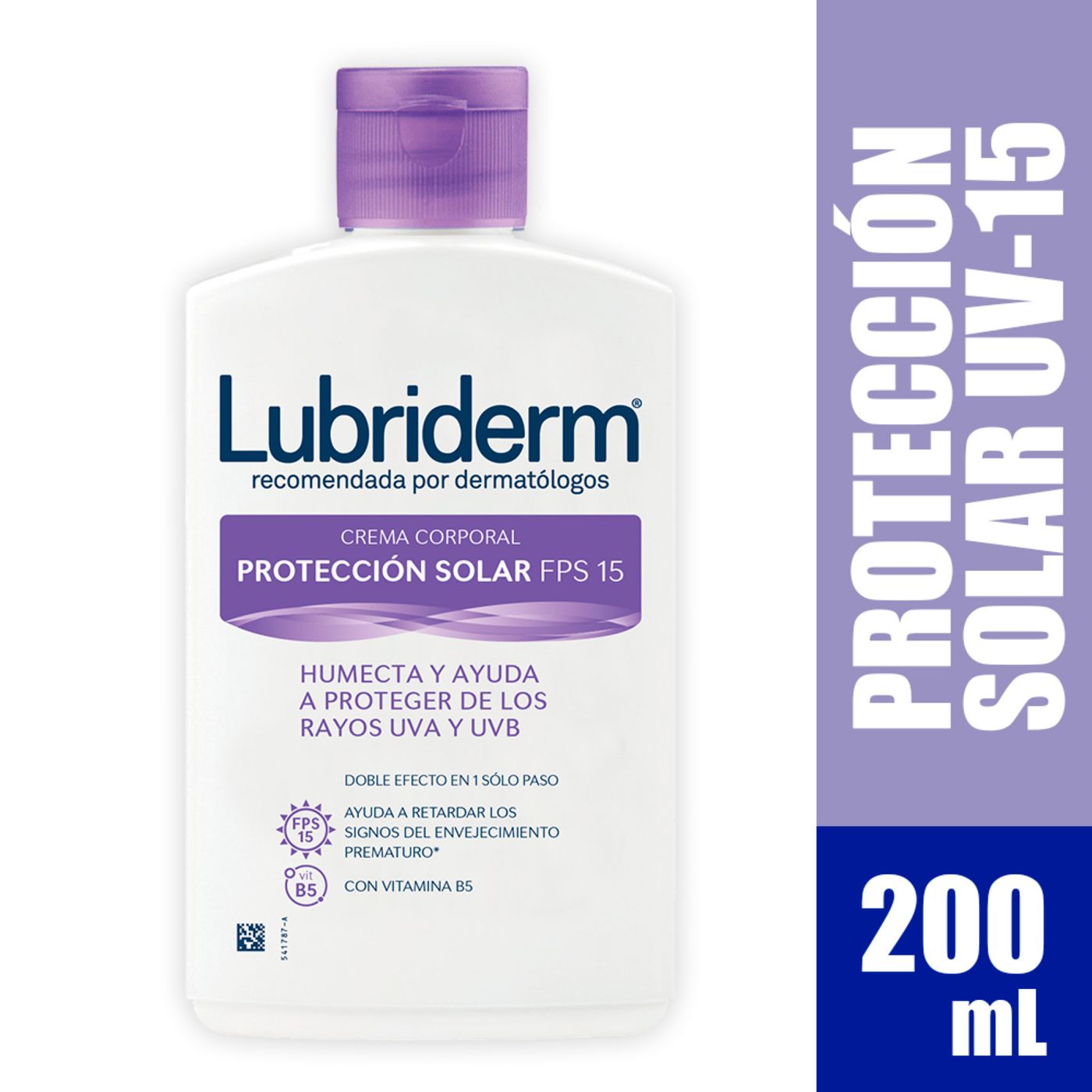 Crema Corporal Lubriderm Protección Solar UV-15 Frasco x 200 mL.