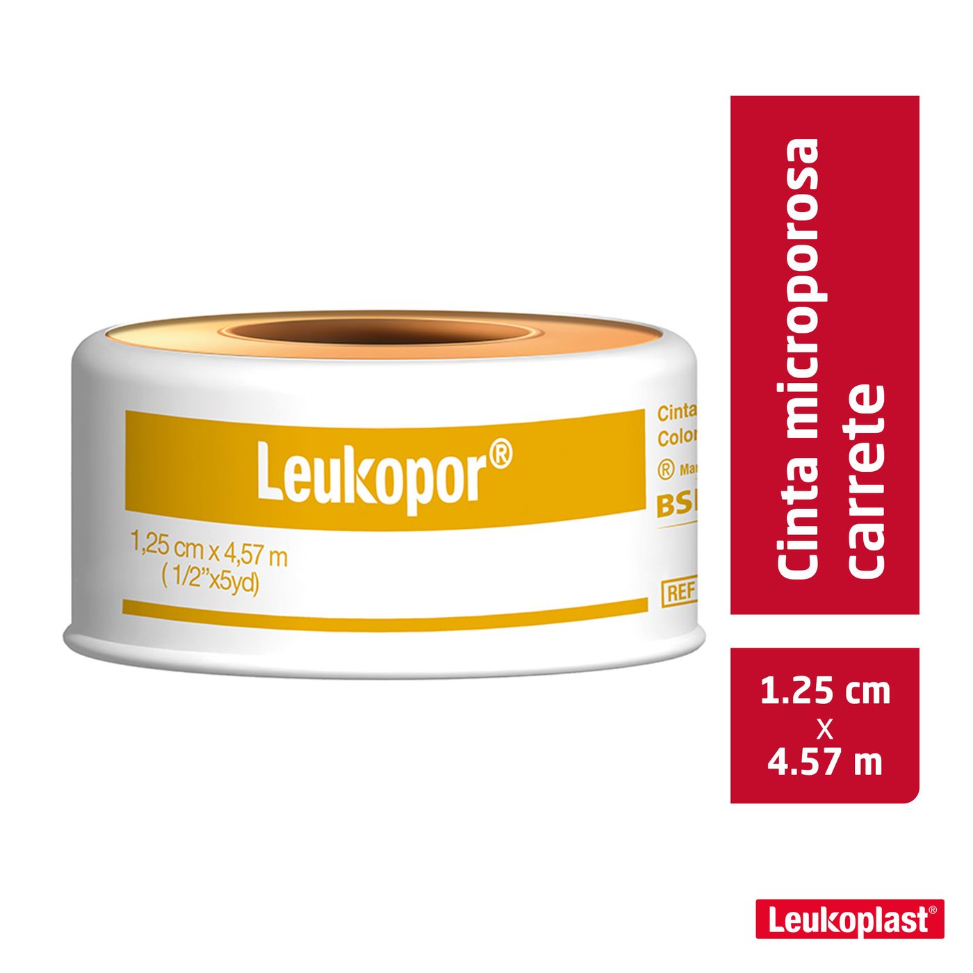 Cinta Microporosa Leukopor Piel 1/2 X 5 Yd Bsn Medical Rollo X 1 Ud.